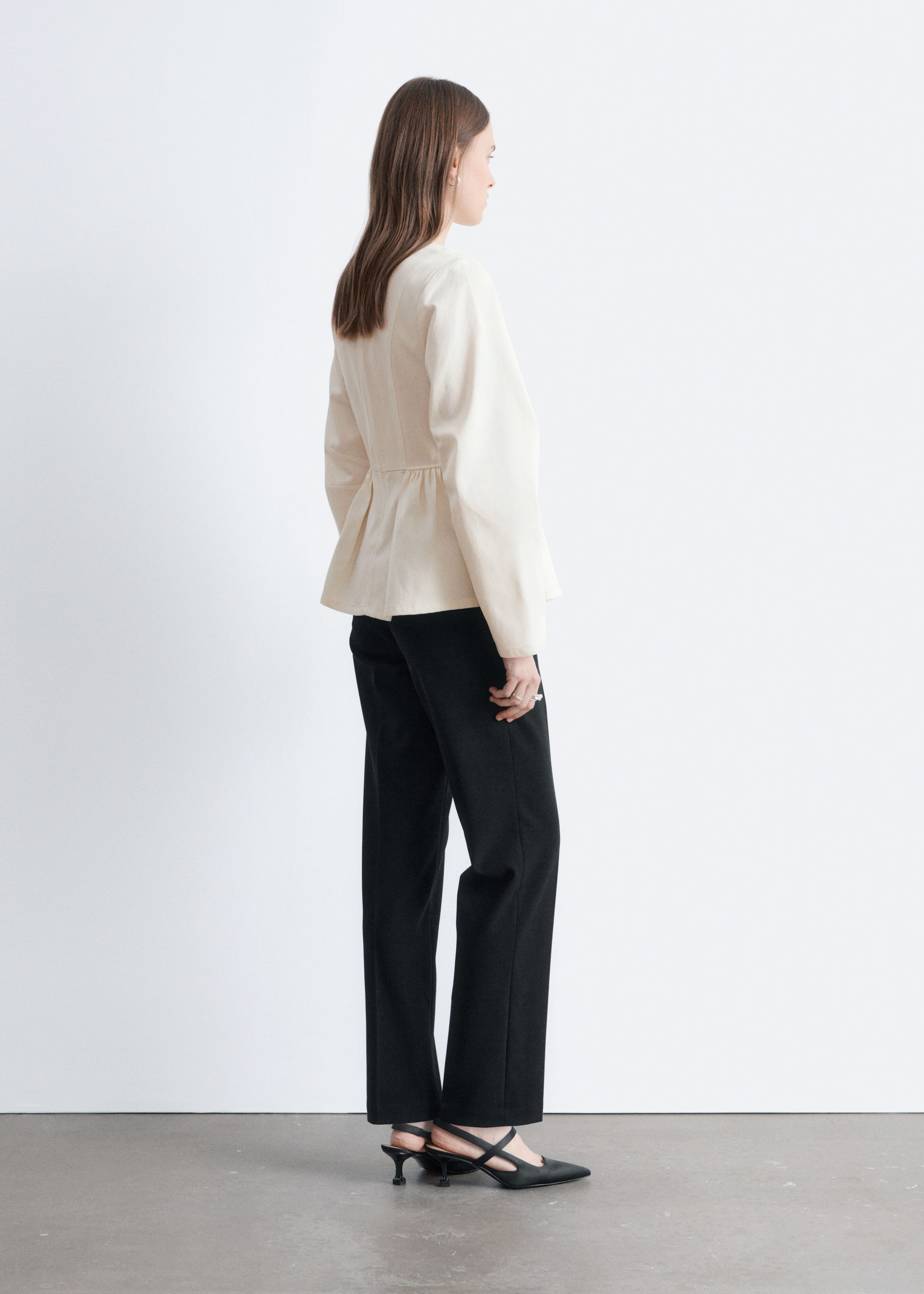 Image of Wool-Blend Tailored Trousers