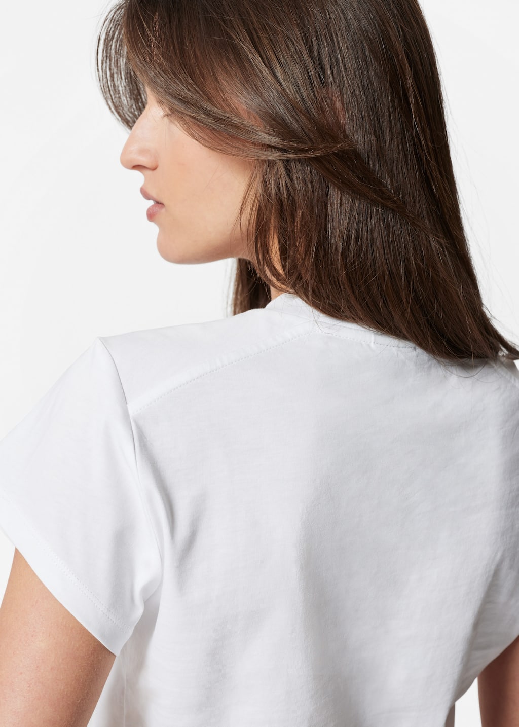 T-shirt ras du cou en coton - Blanc - Lookbook