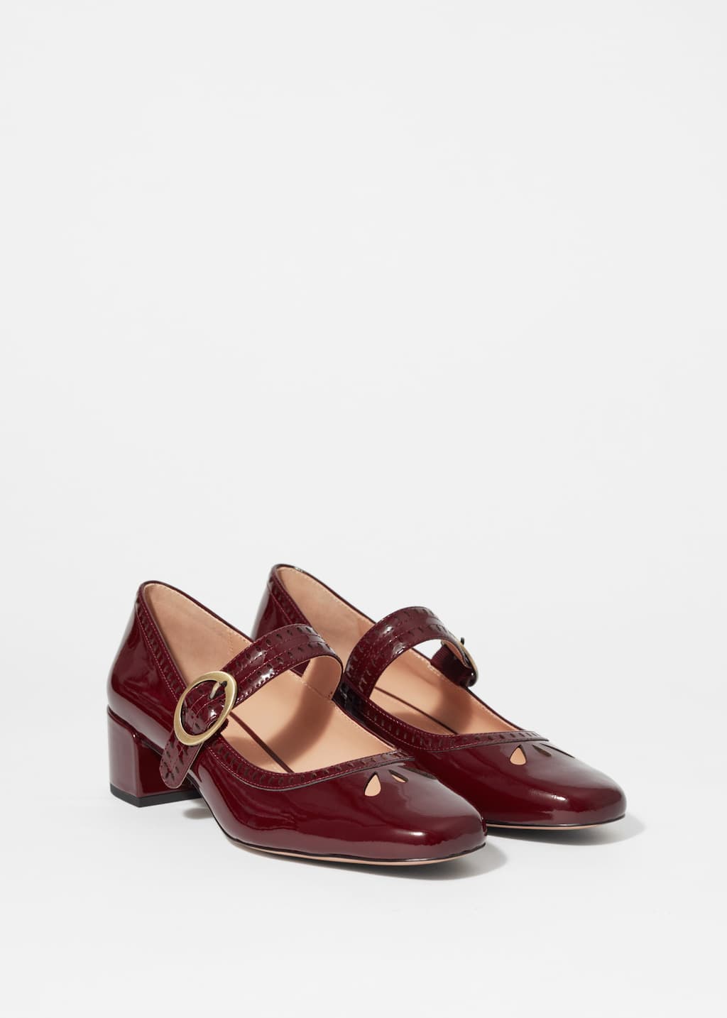 Image of Escarpins style babies en cuir