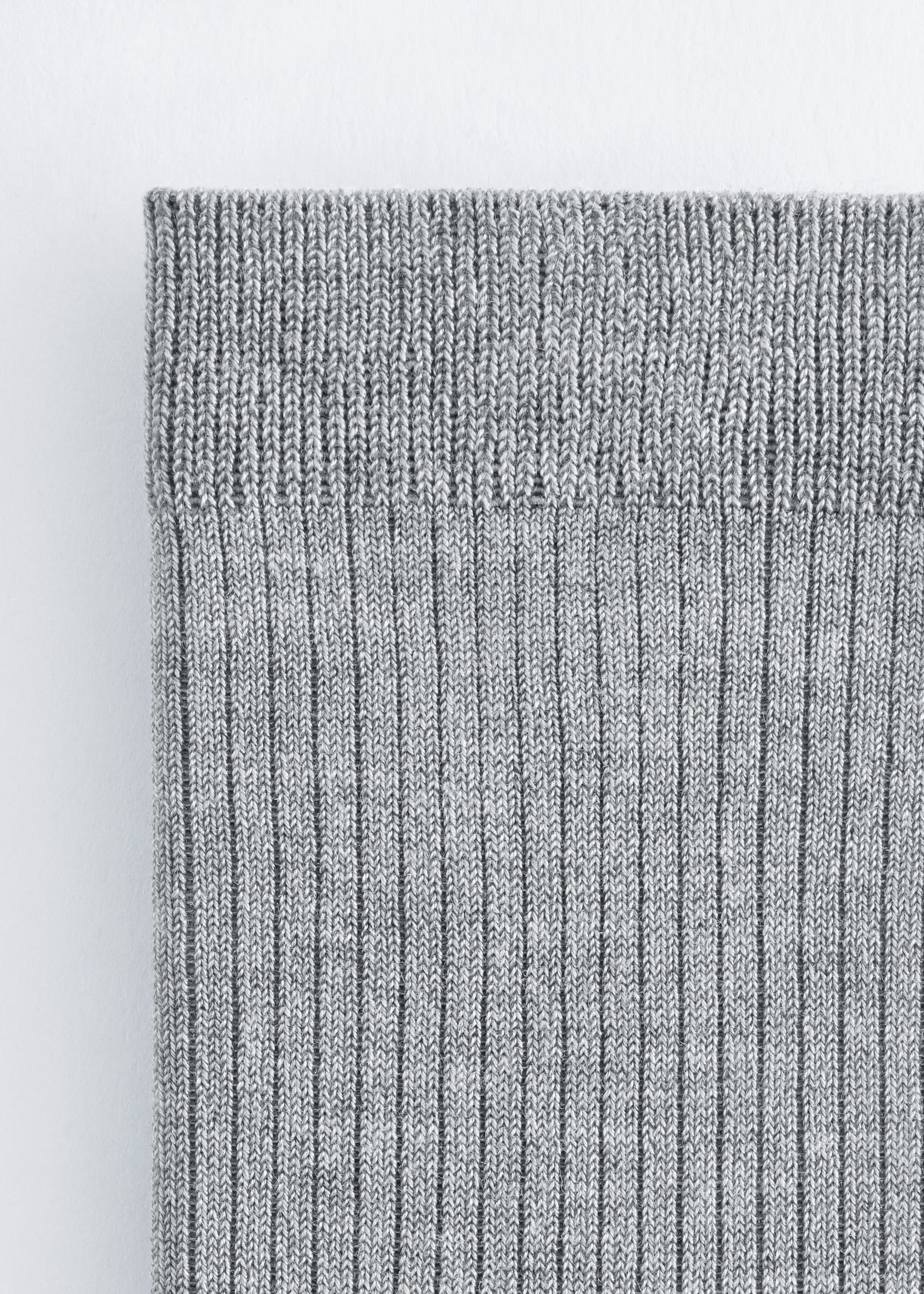 Ribbed Silk-Blend Socks - Grey - Still Life