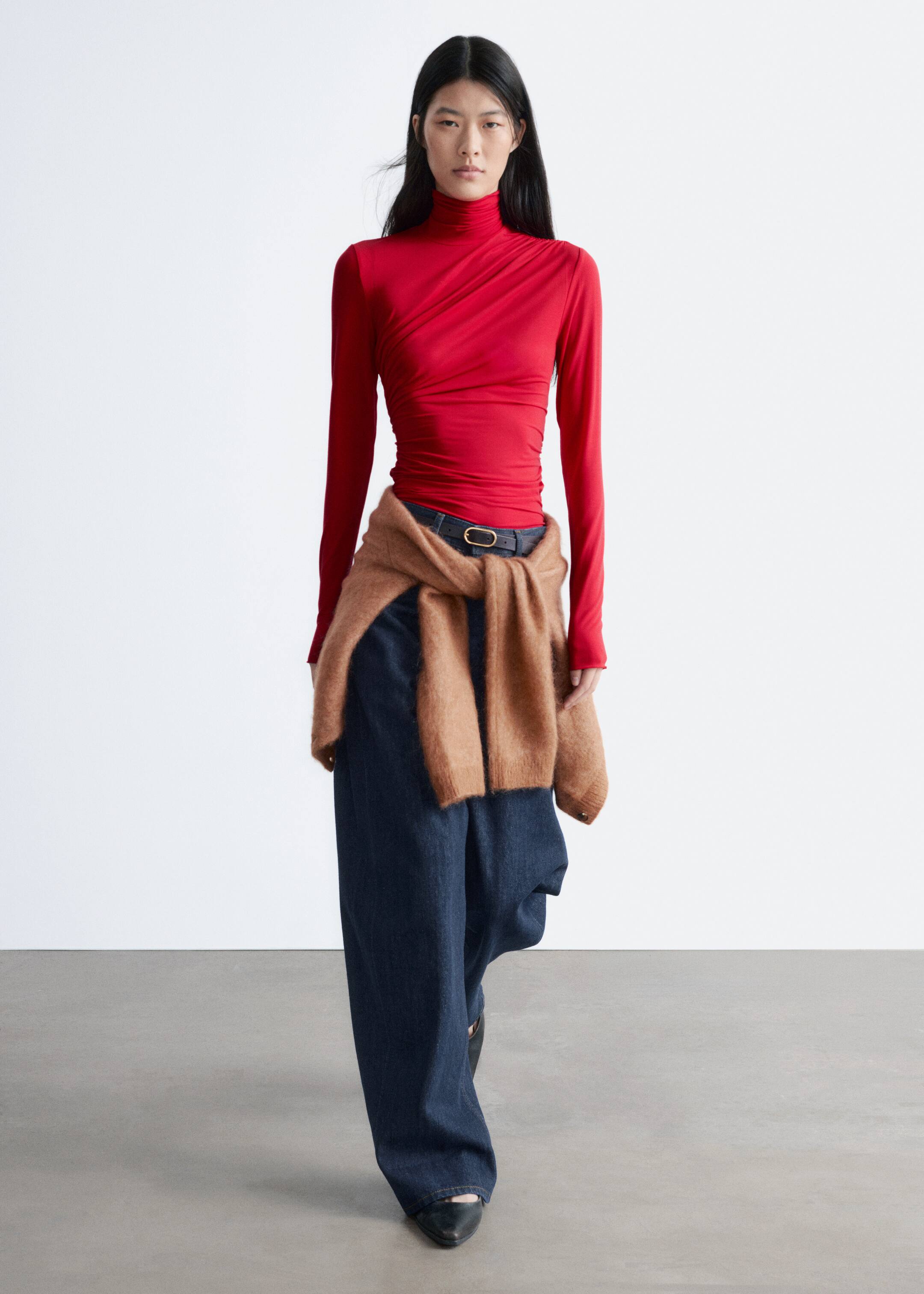 Grösseres Bild ansehen: Draped Turtleneck Top - Rot - DAMEN | H&M CH 3