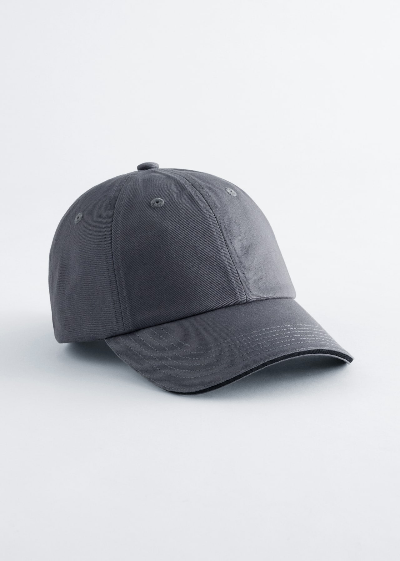 Women's Dark Grey Cotton-Twill Baseball Cap | H&M GB