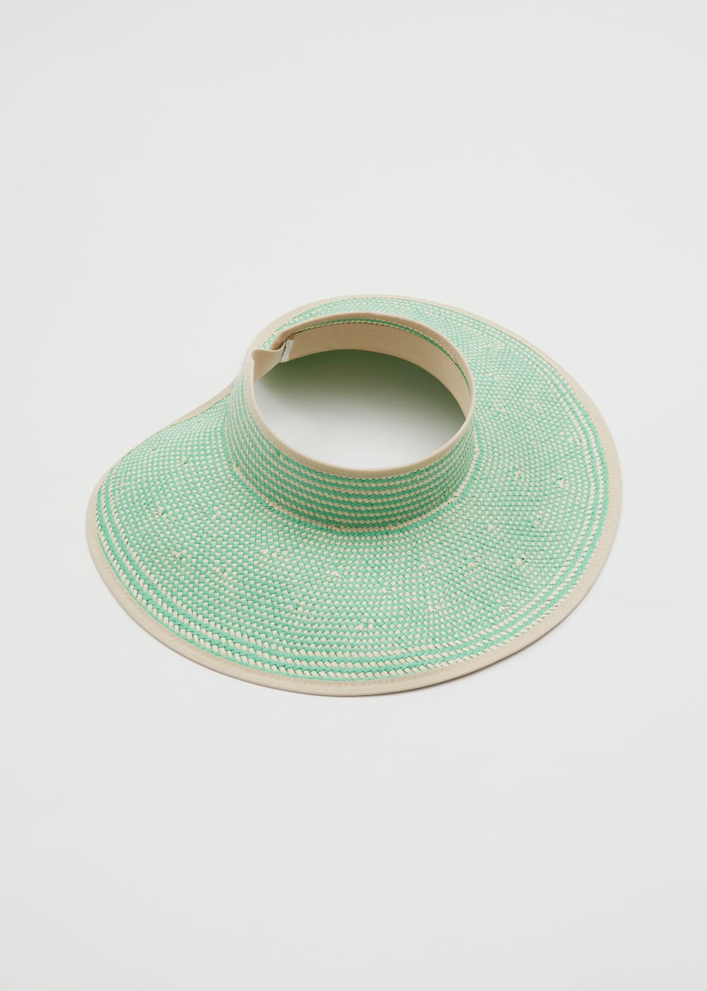 Visera de paja tejida - Verde mar - Bodegón