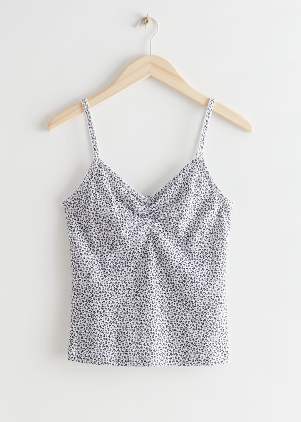 Strappy Printed Top - White Florals - Bodegón