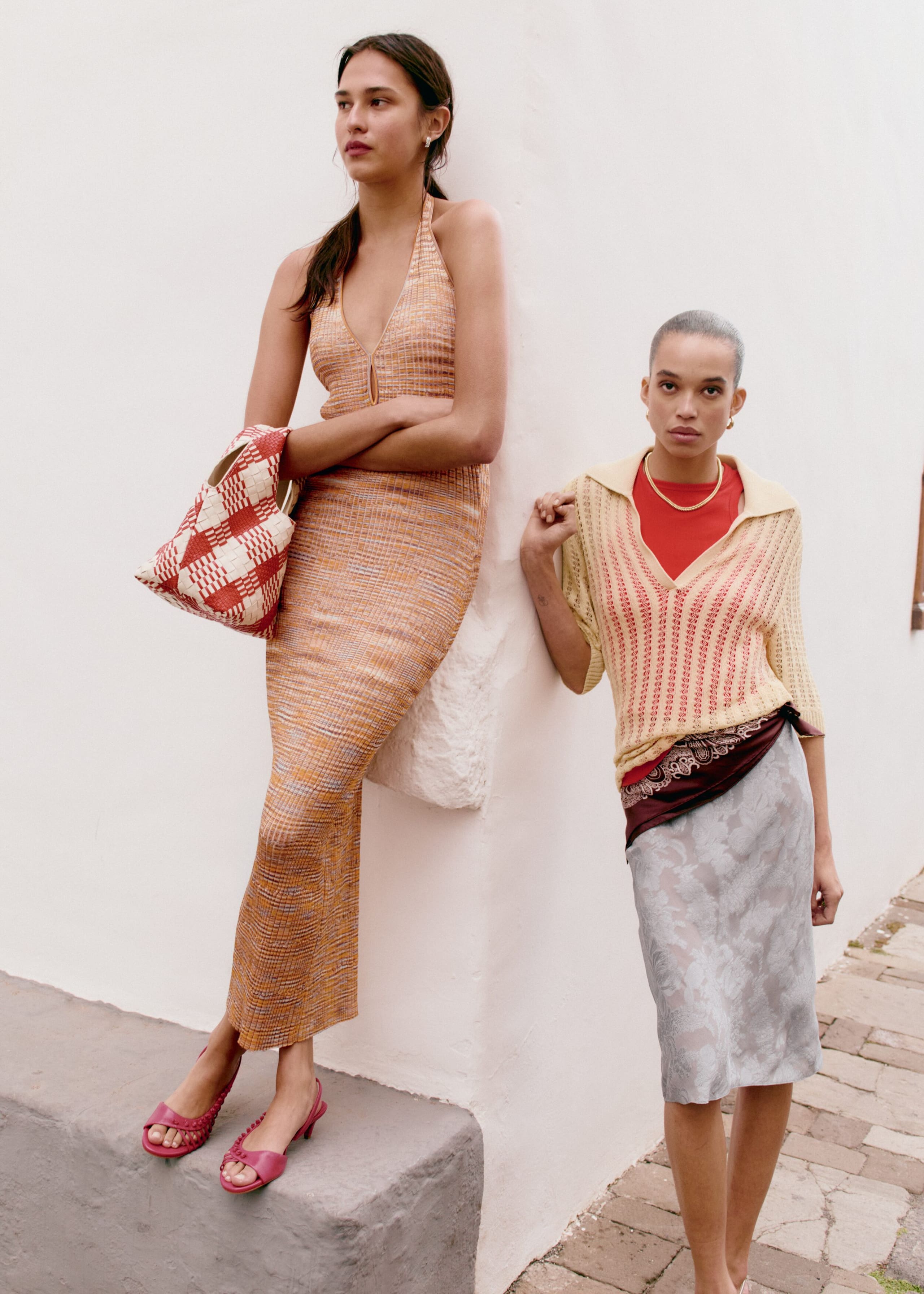 Image of Open-Knit Polo Top