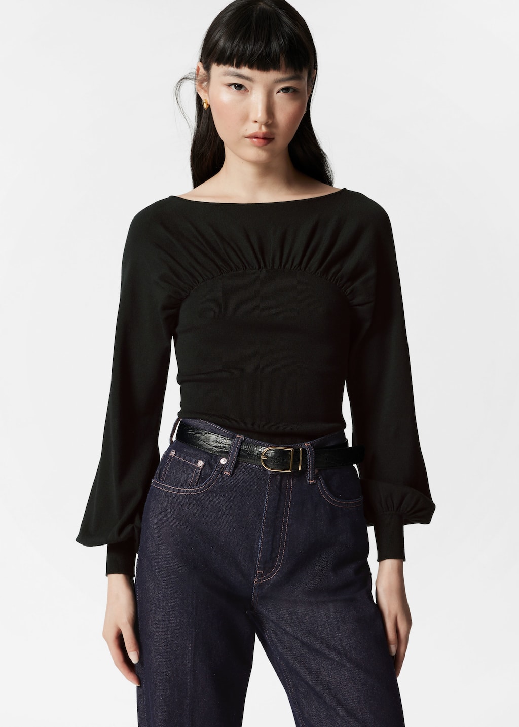 Pull froncé - Violet - Lookbook