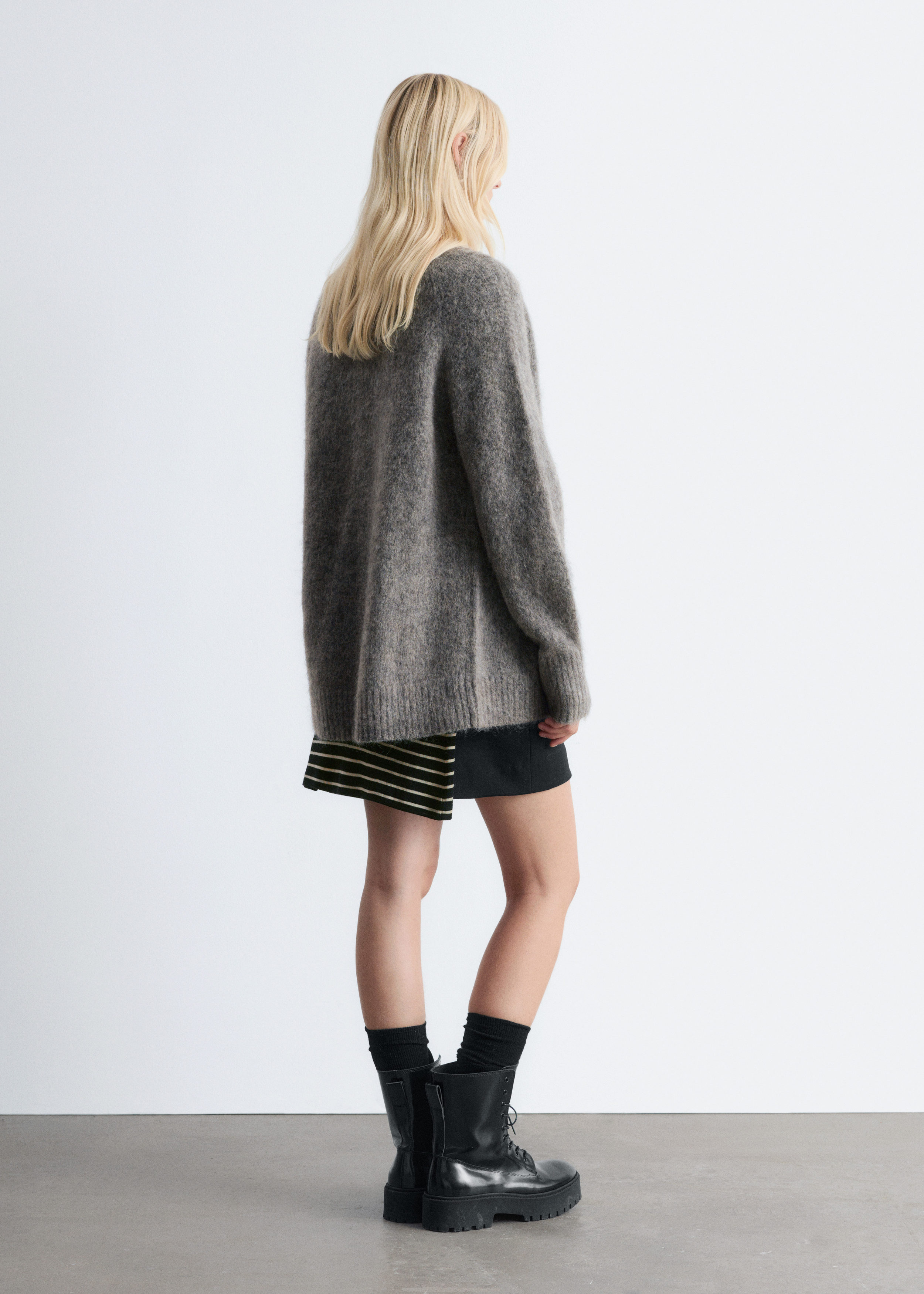 Long Mohair-Blend Cardigan - Grey - & Other Stories GB
