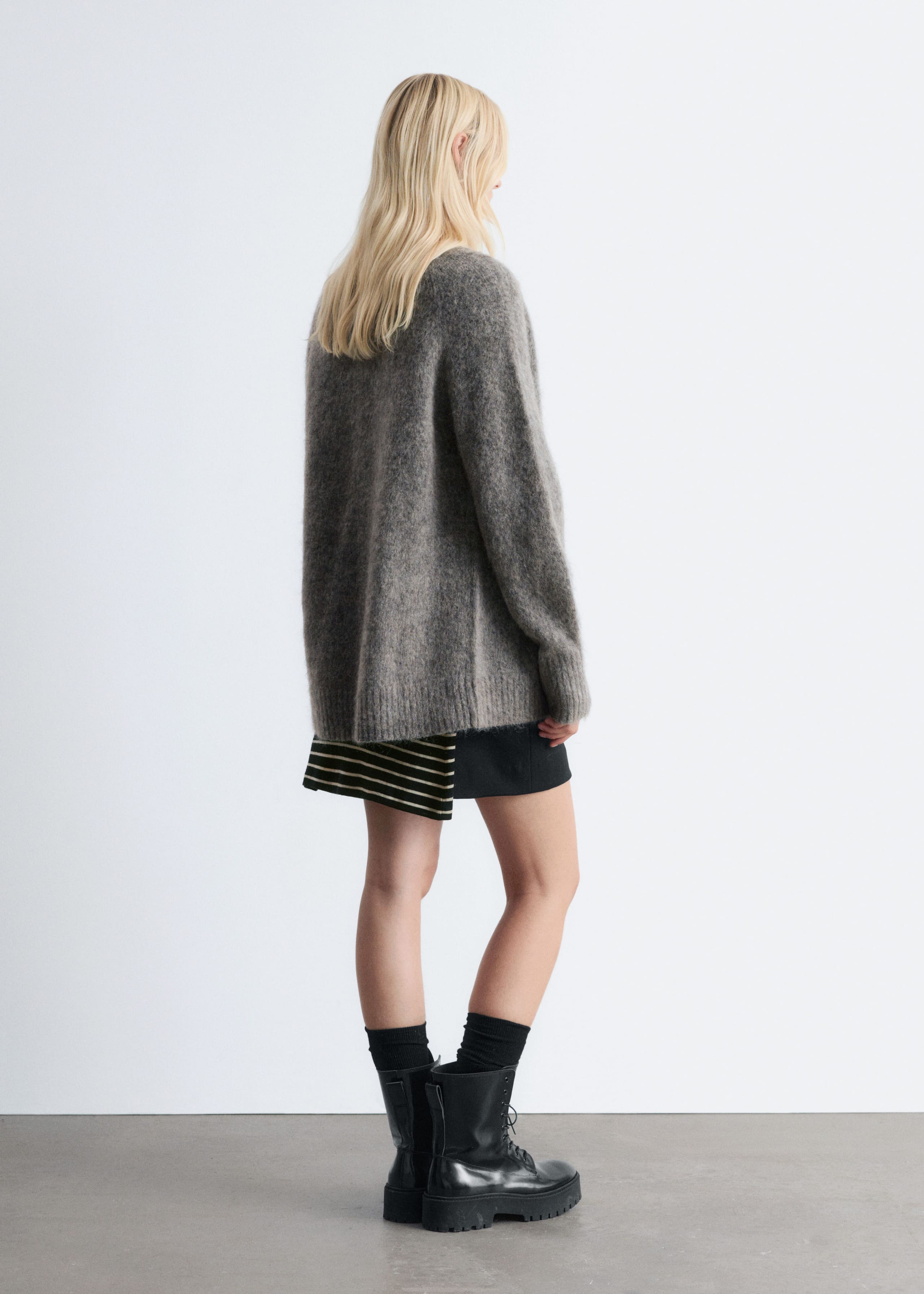 Image of Lange Strickjacke aus Mohair-Mix