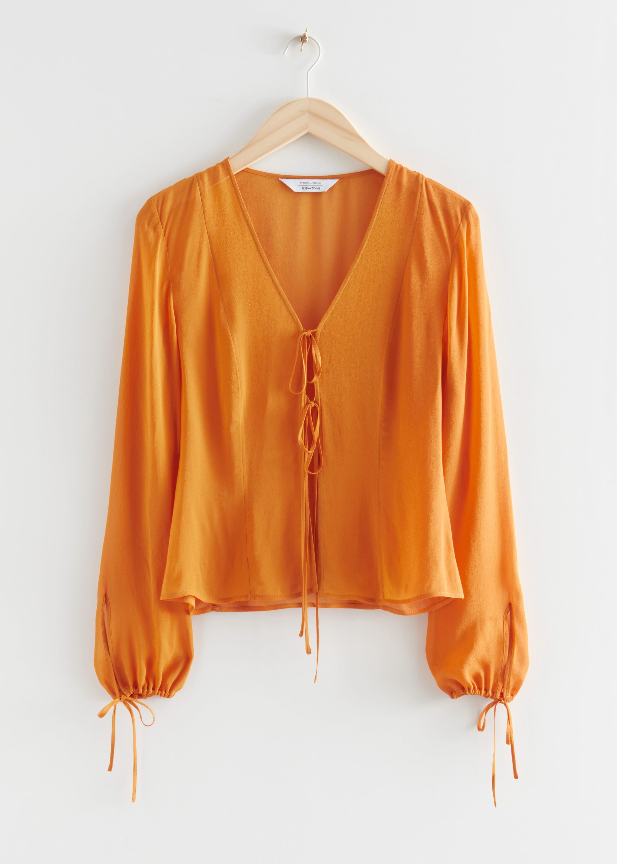 SheerTieBlouse - Orange - Natura morta