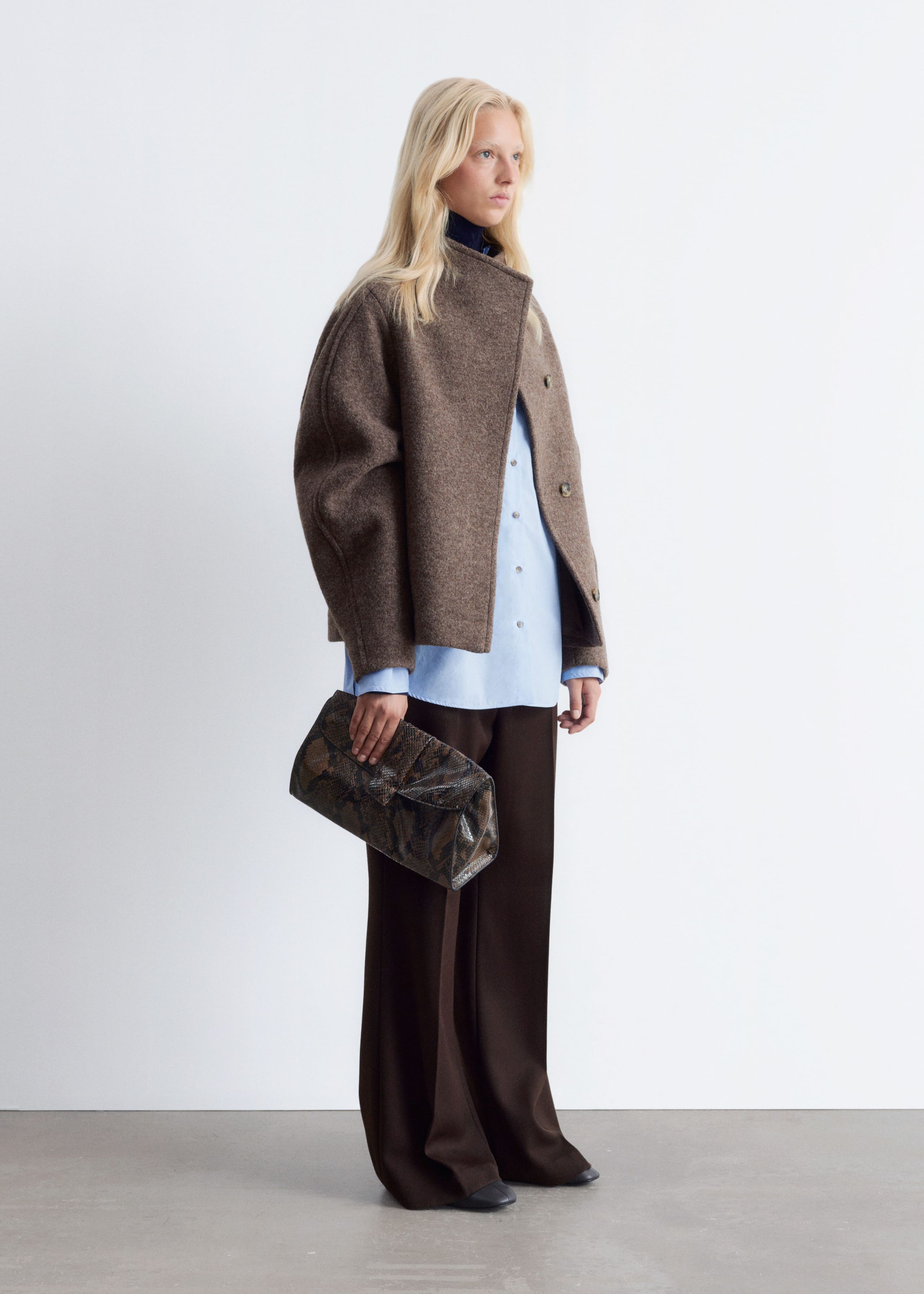 Image of Asymmetric Wool Jacket