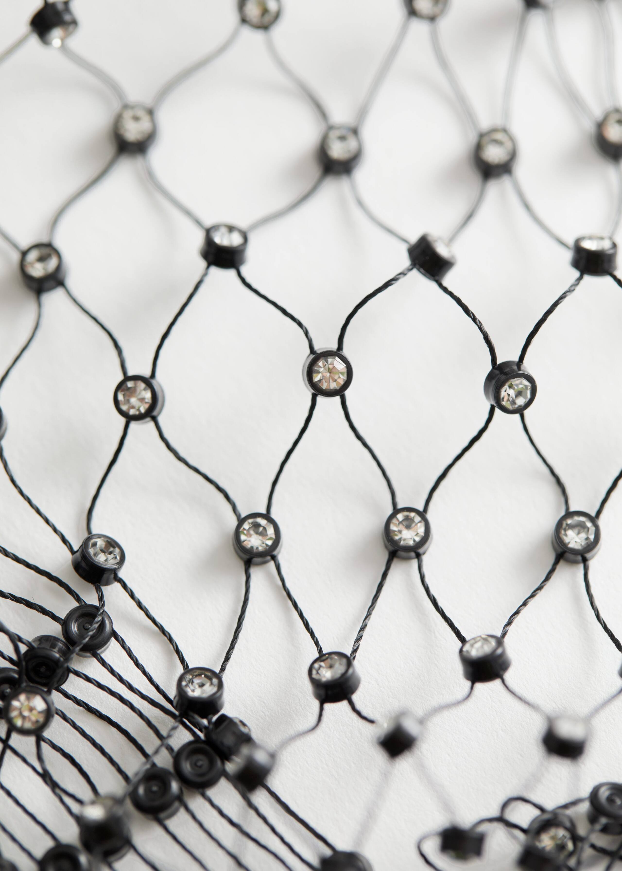 RhinestoneSheerMeshDress - {{variantName}} - Descrizione dettagliata