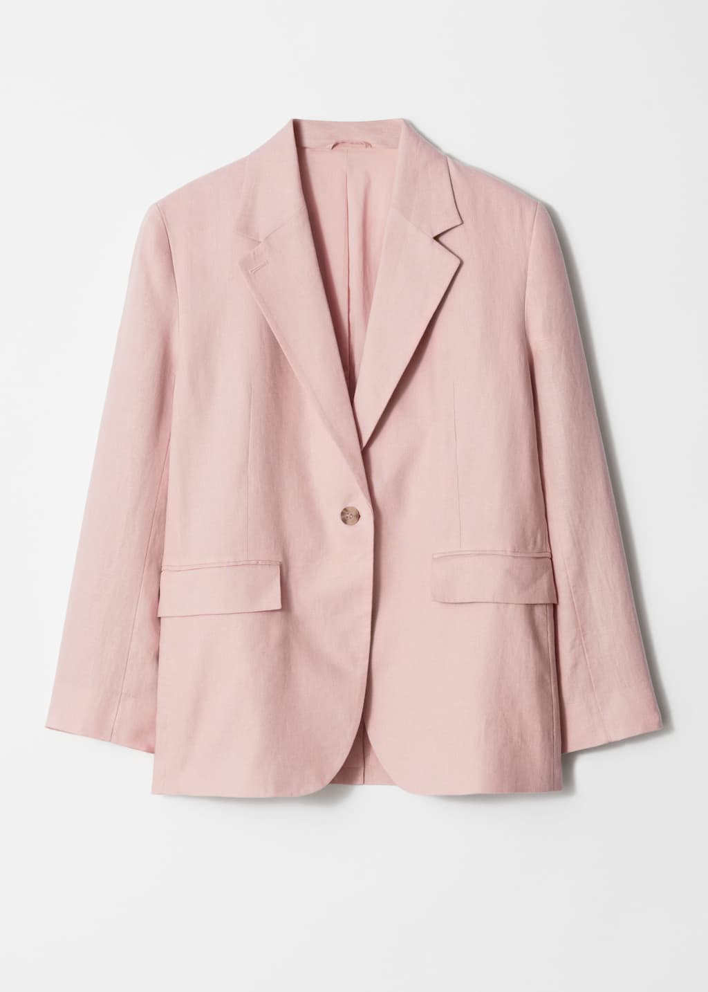 Blazer à boutonnage simple en lin
