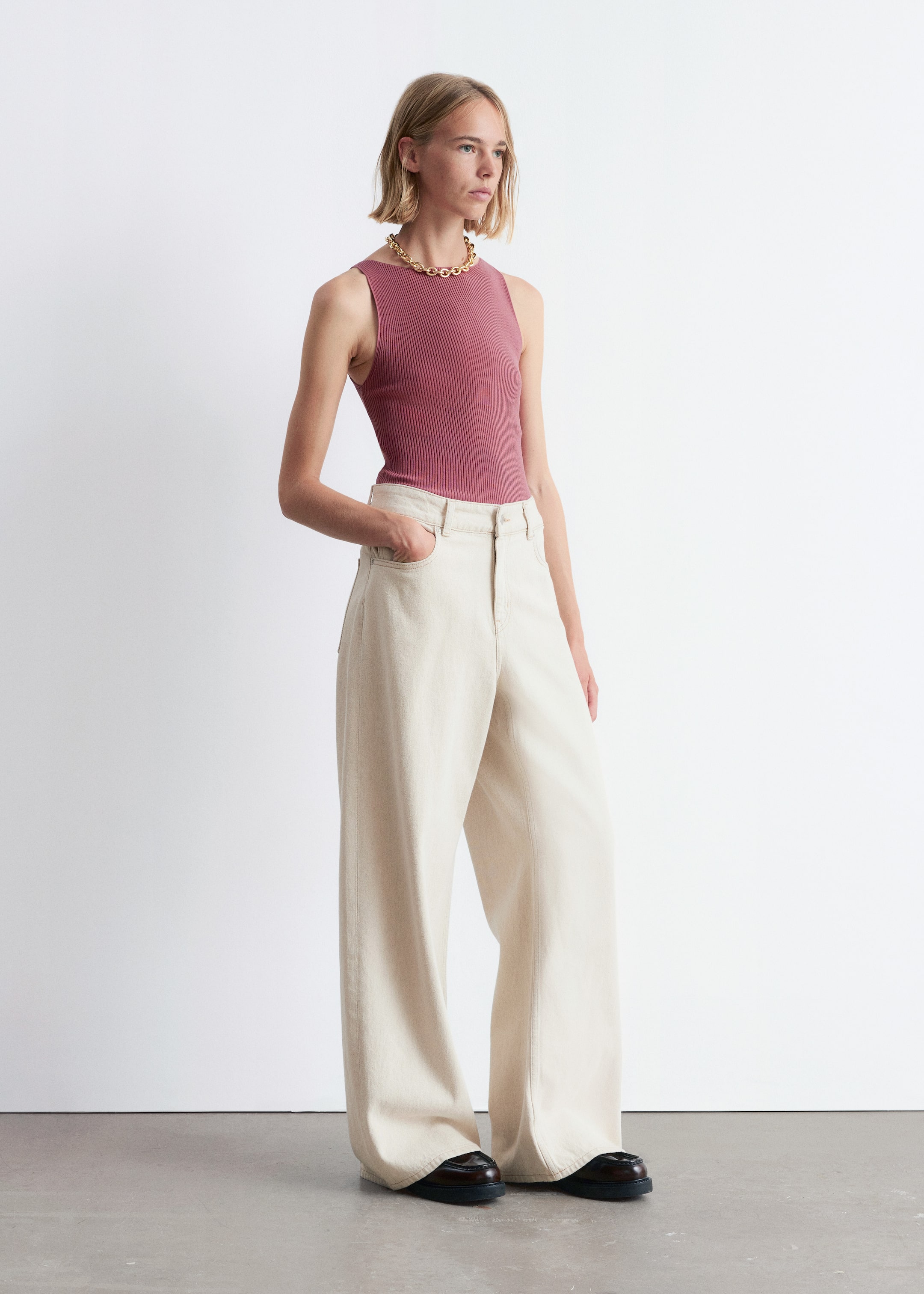 Grösseres Bild ansehen: Rippstrick-Tanktop - Mauve - DAMEN | H&M CH 4
