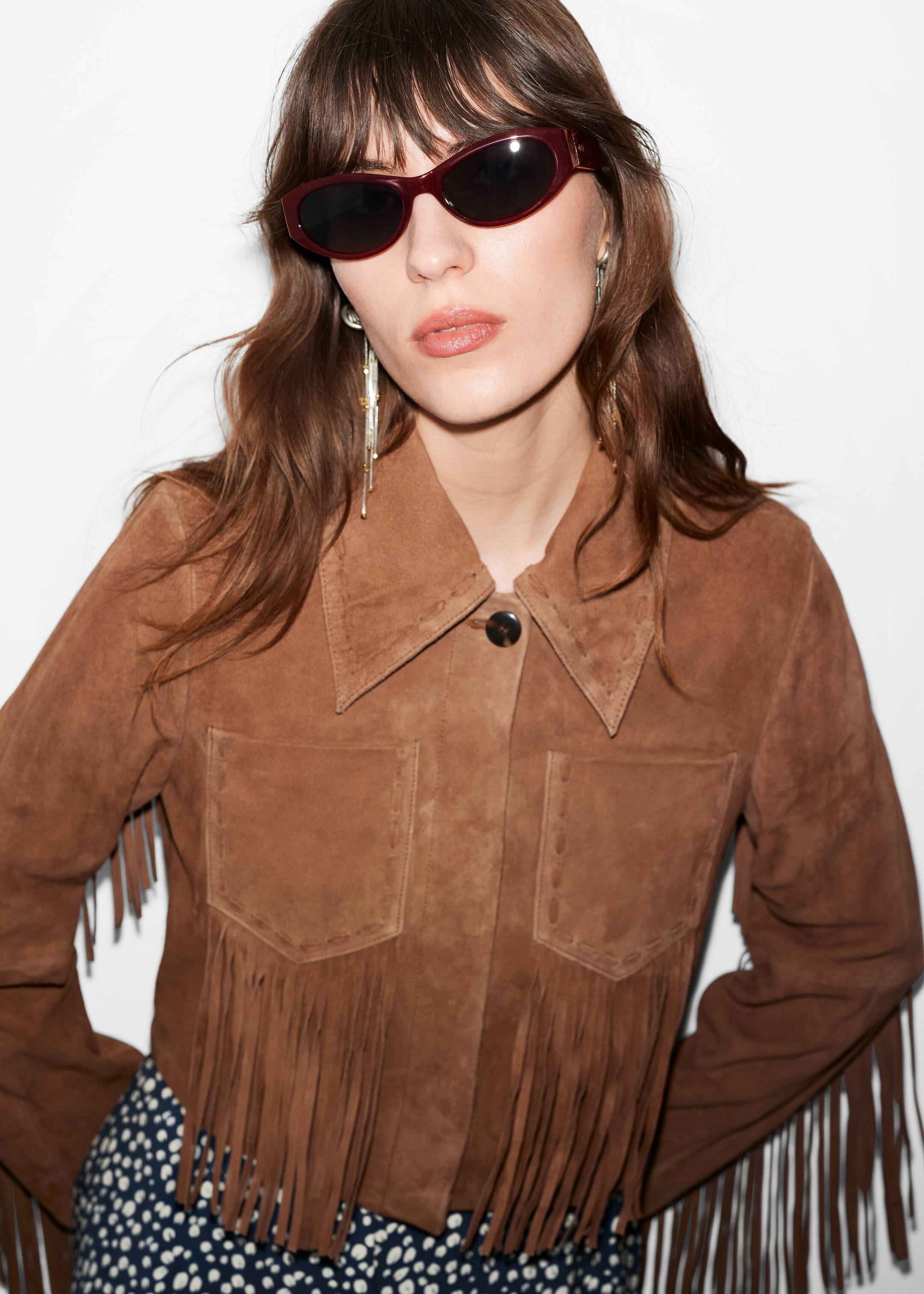 Zobraziť väčší obrázok: Oválne mačacie slnečné okuliare - Bordová - ŽENY | H&M SK 2