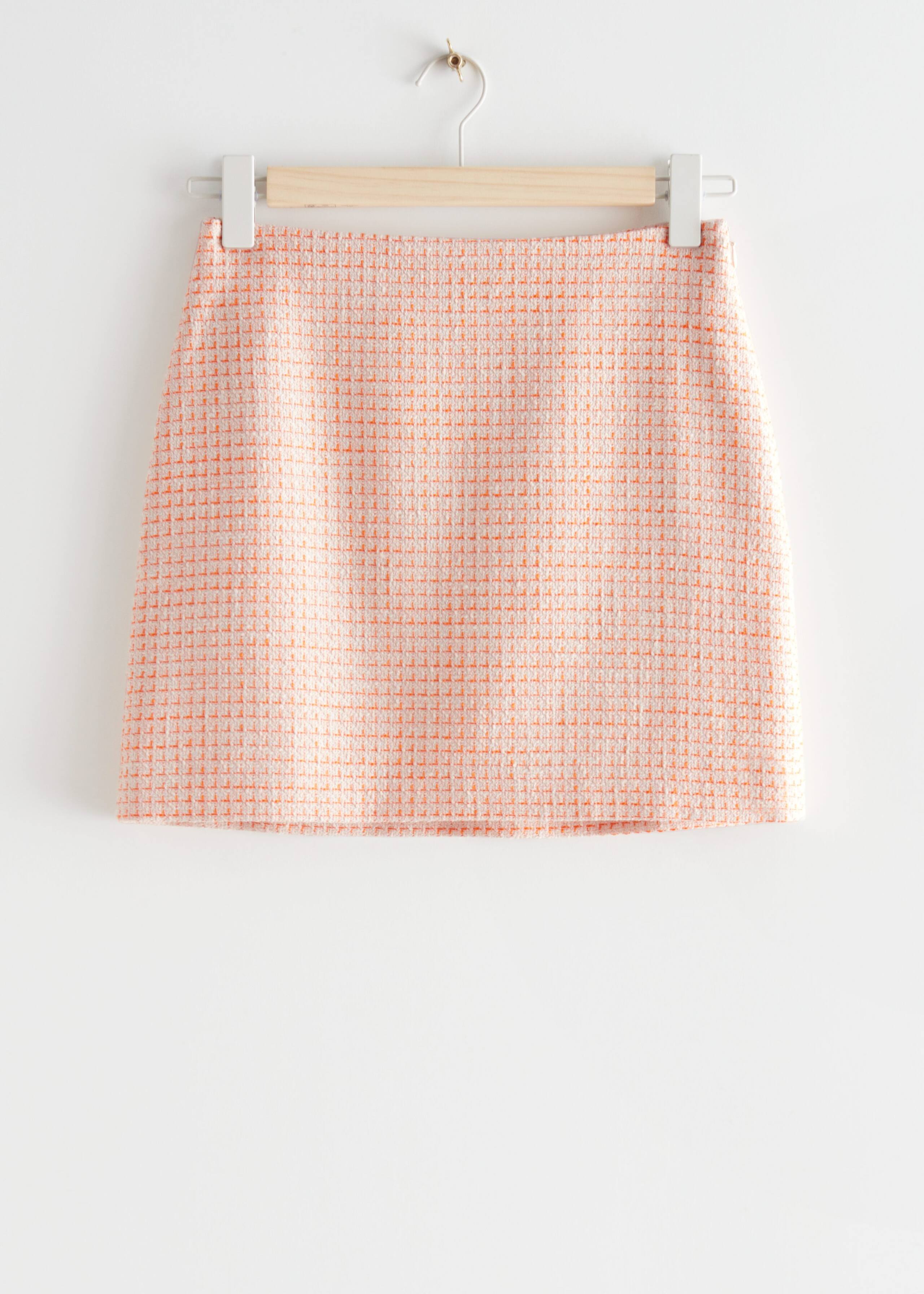 Minigonna in tessuto lavorato - Orange Tweed - Natura morta