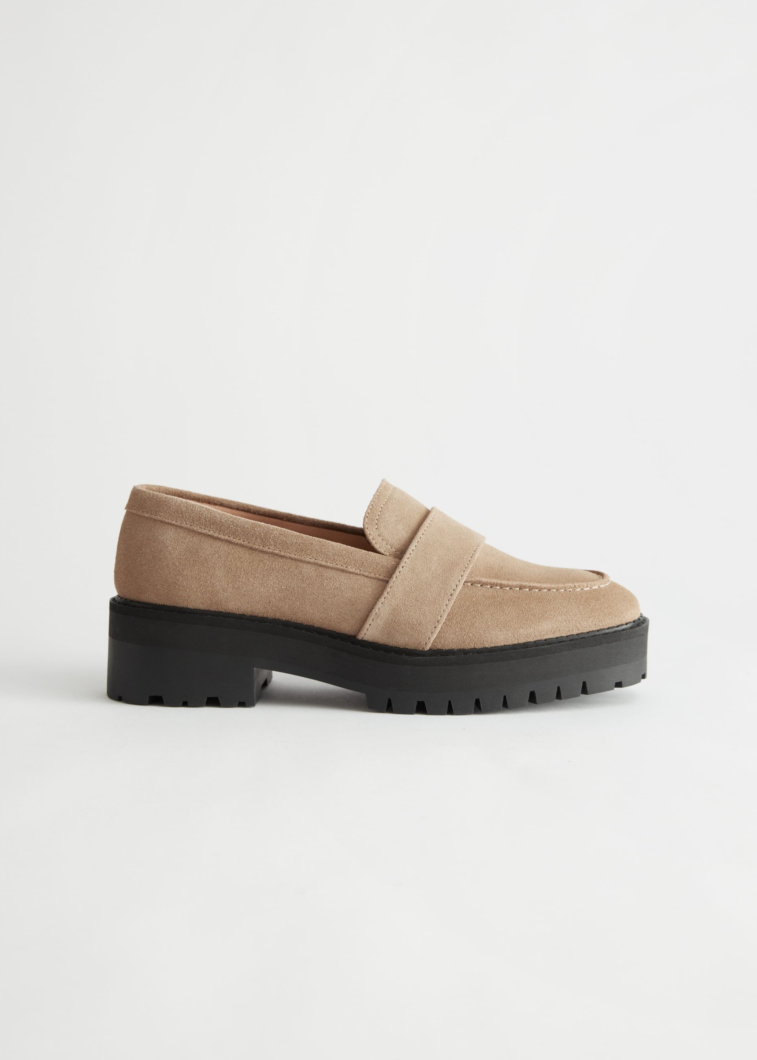 Image of Chunky läderloafers