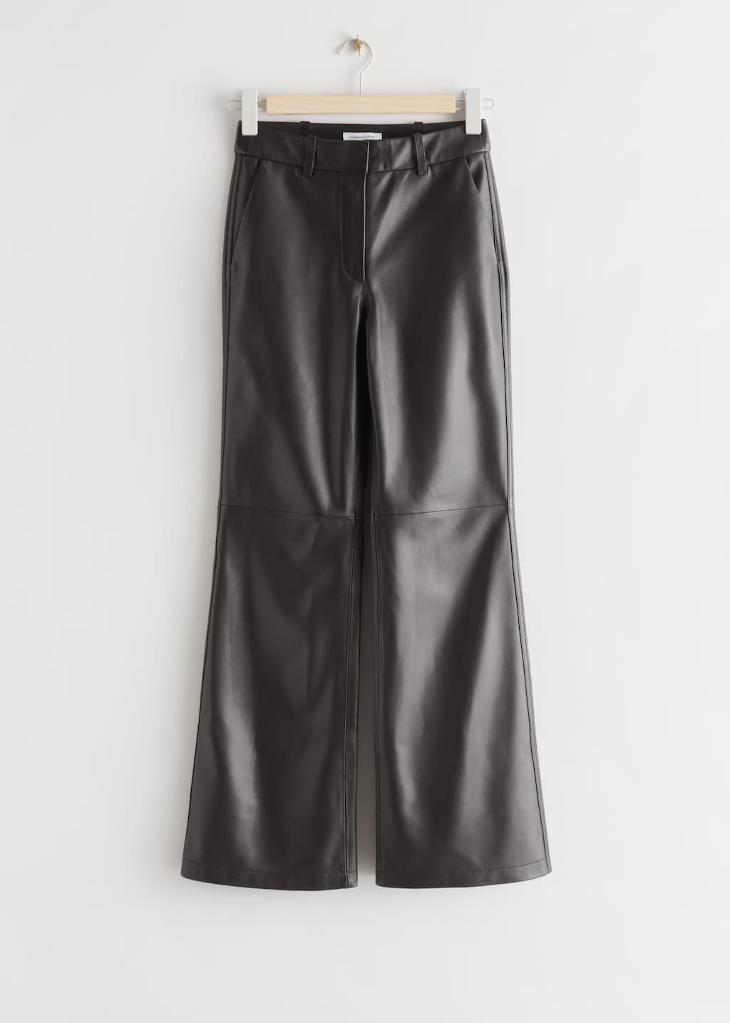 Flared Leather Trousers