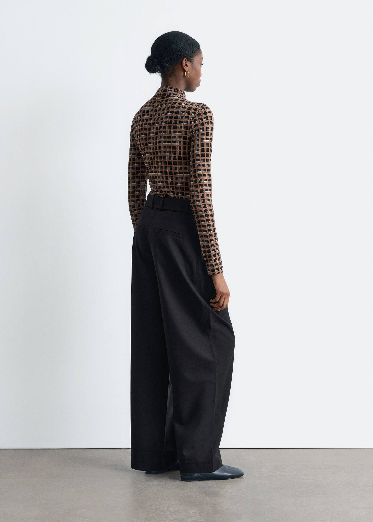 ג'ינסים בגזרה רחבה - שחור - 6