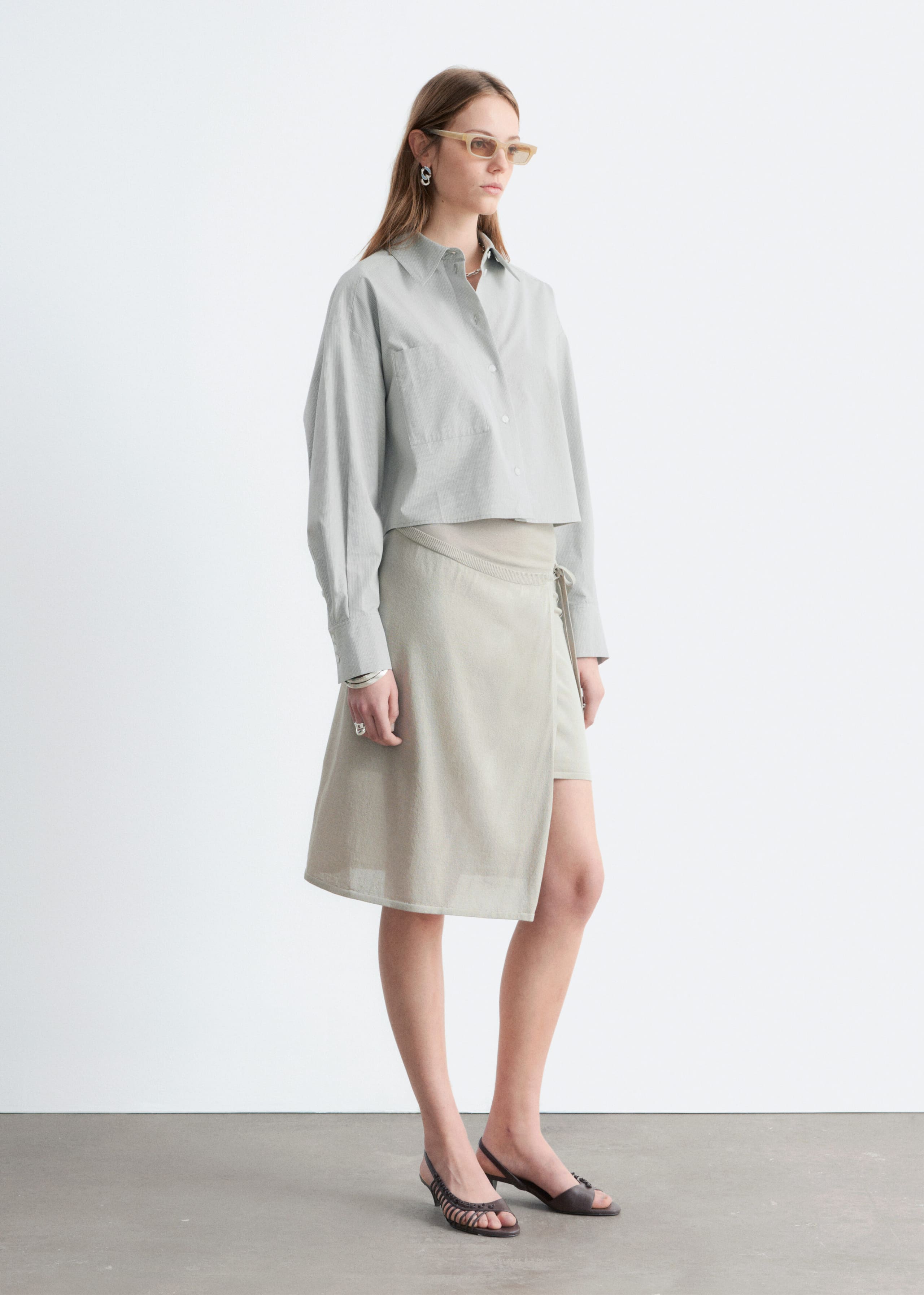 Image of Gonna midi a portafoglio