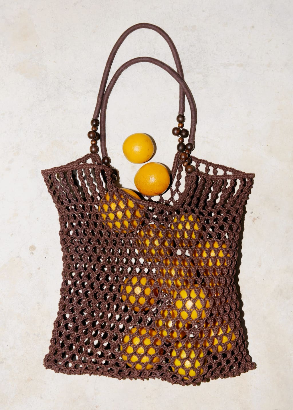 Image of Bead-Detail Crocheted Tote Bag