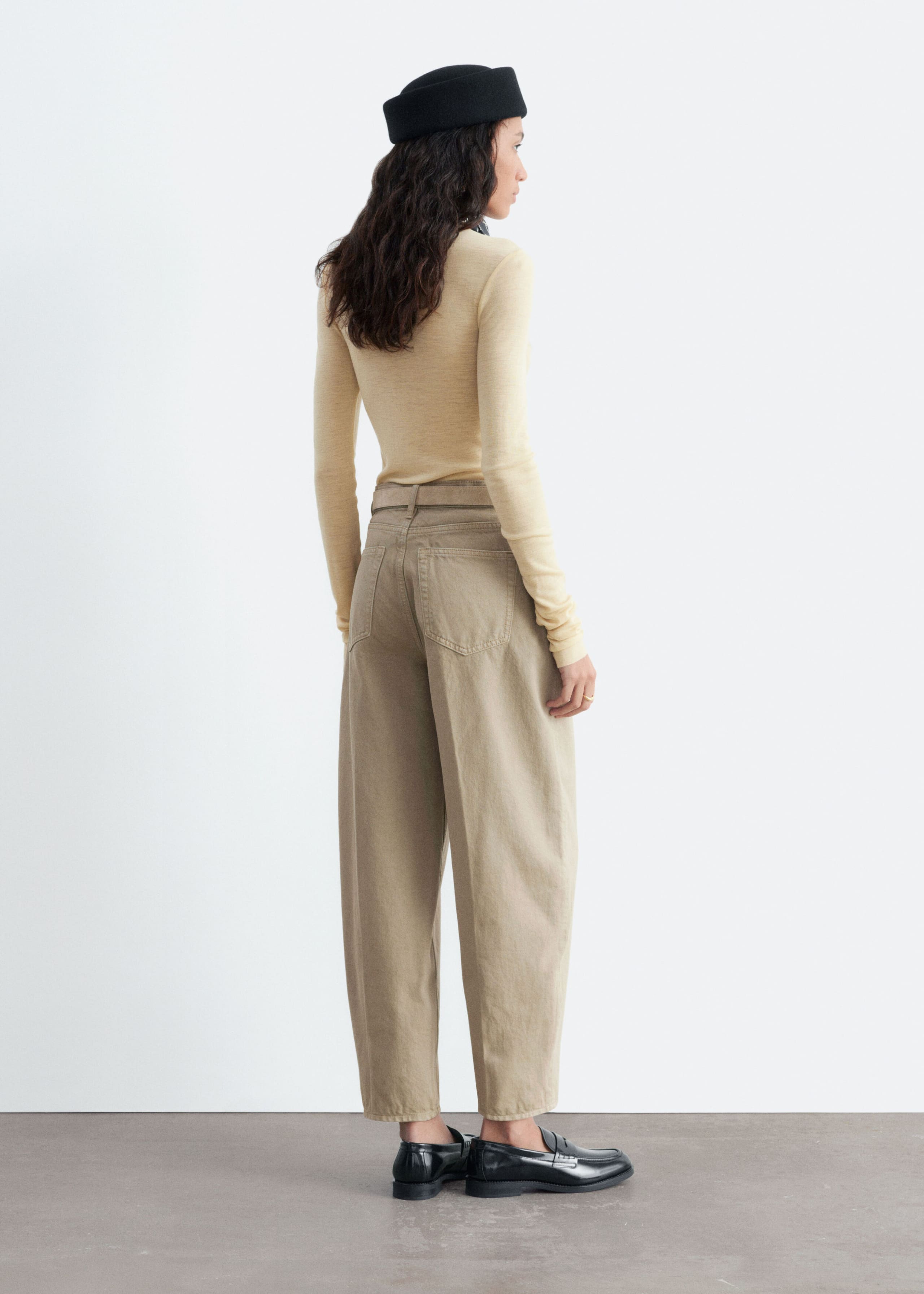 Plain-Knit Wool Top - Light Yellow - Still Life
