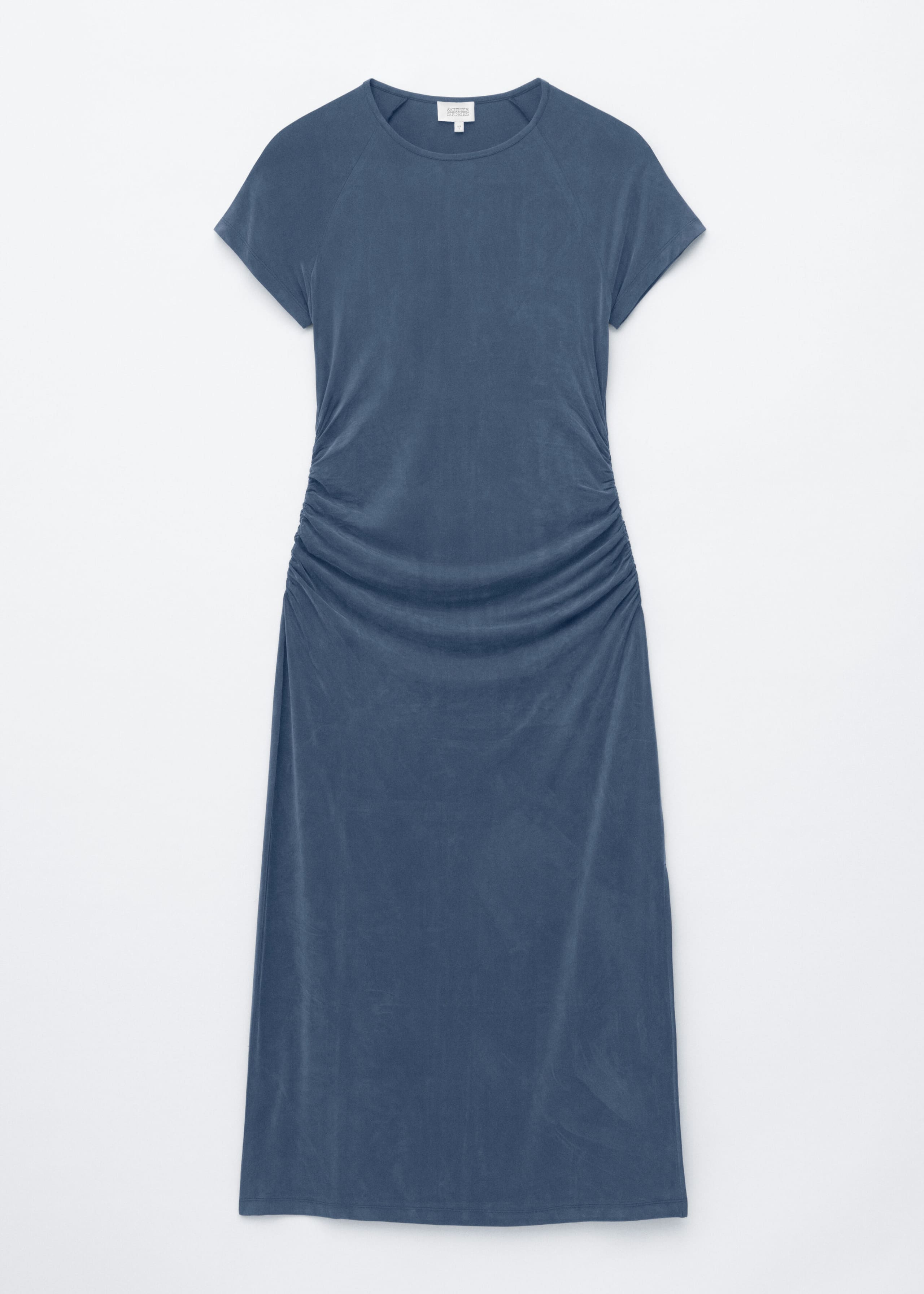 Image of Ruched Raglan Midi Dress