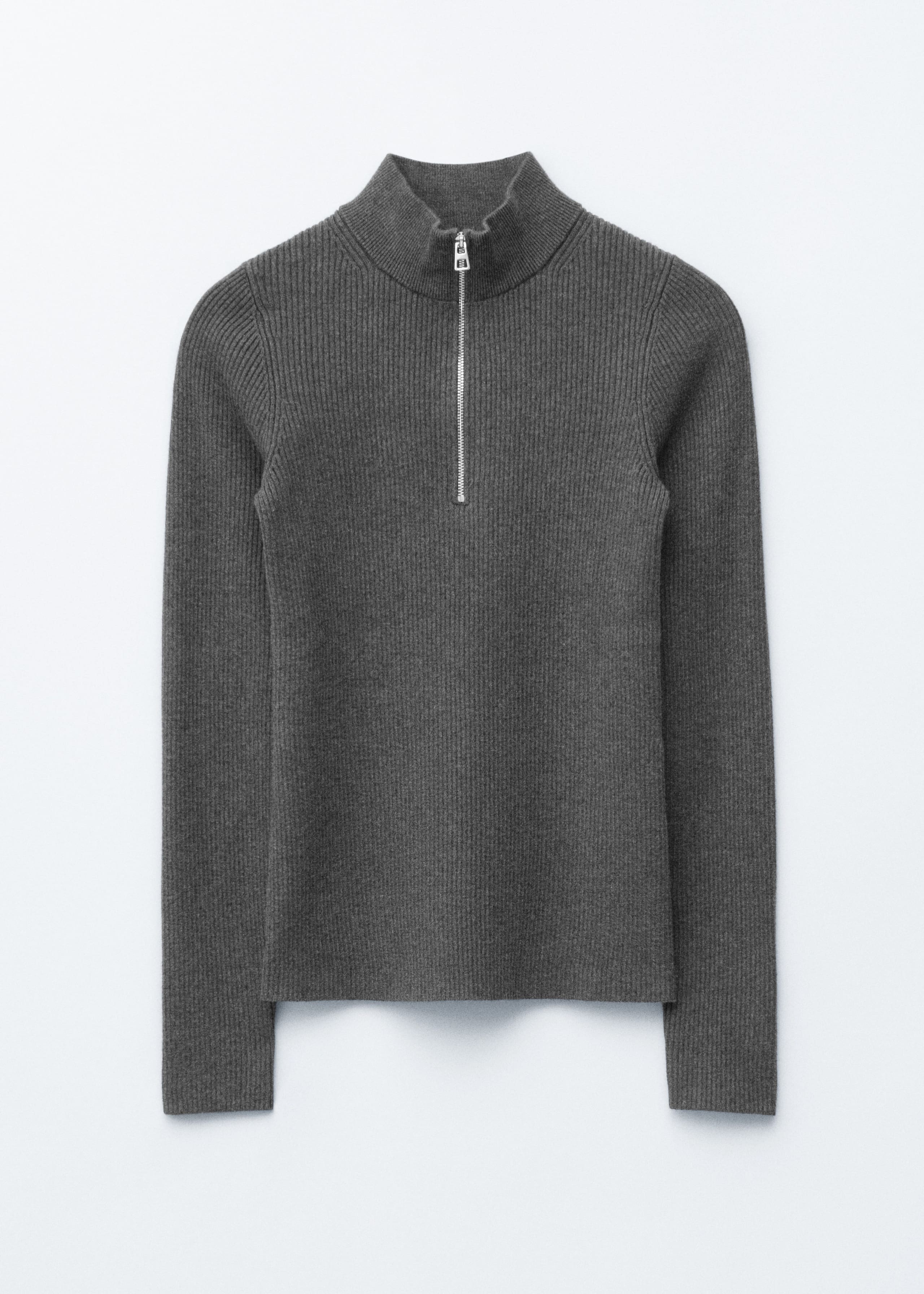 Image of Pullover mit kurzem Reißverschluss und Stehkragen