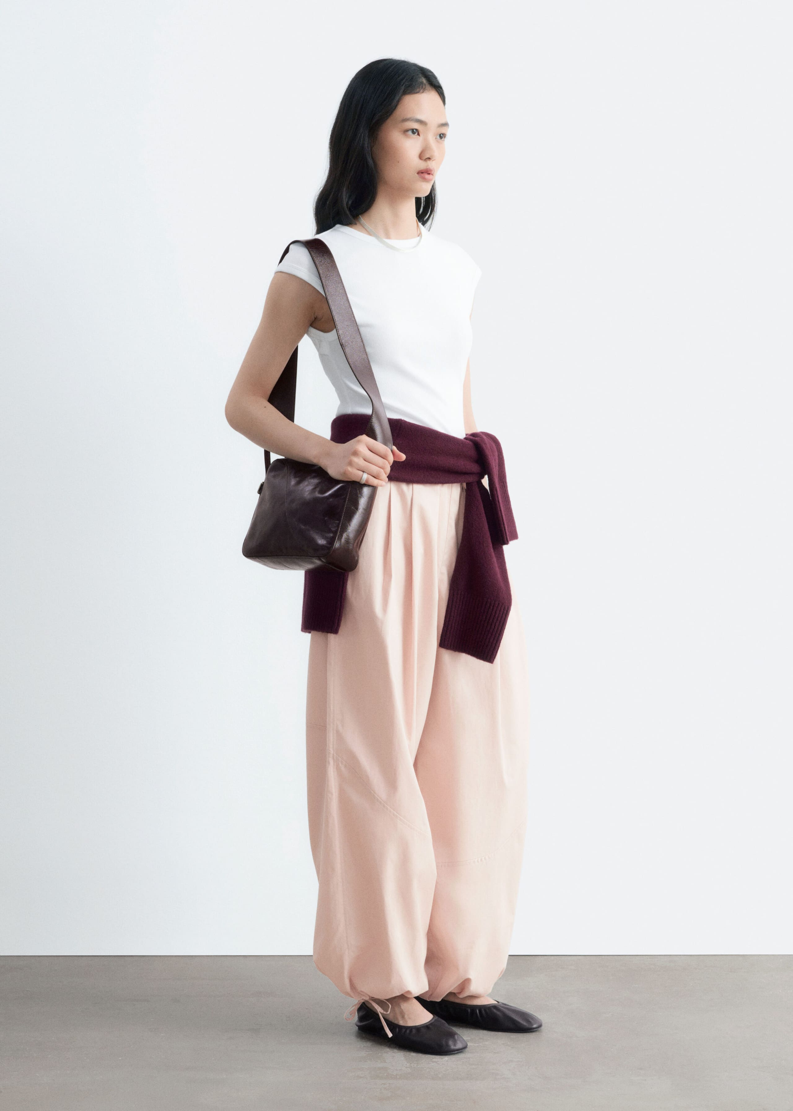 Katoenen ballonbroek - Oudroze - Lookbook