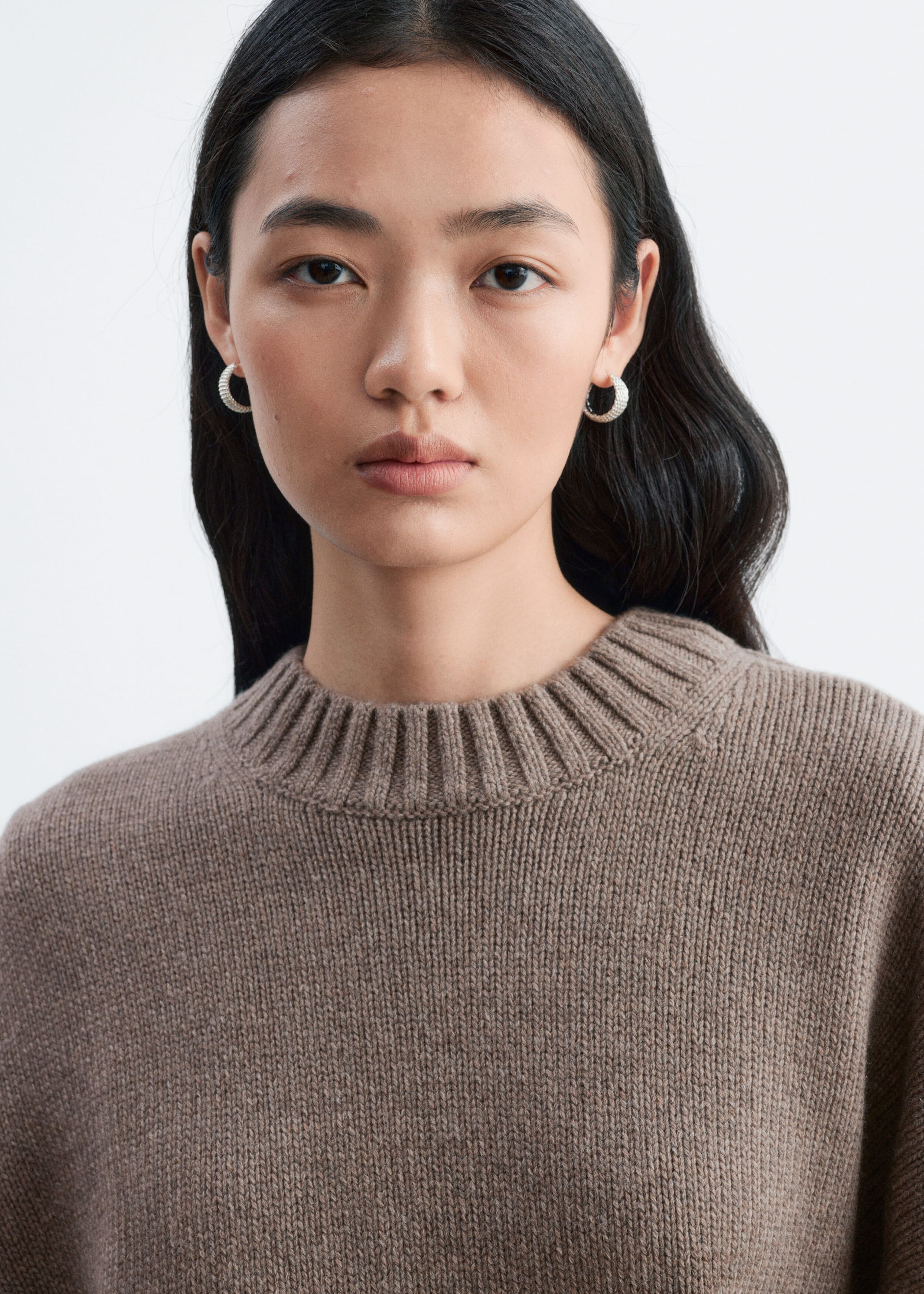 Oversized Wool-Cashmere Jumper - Dark Mole - Still Life