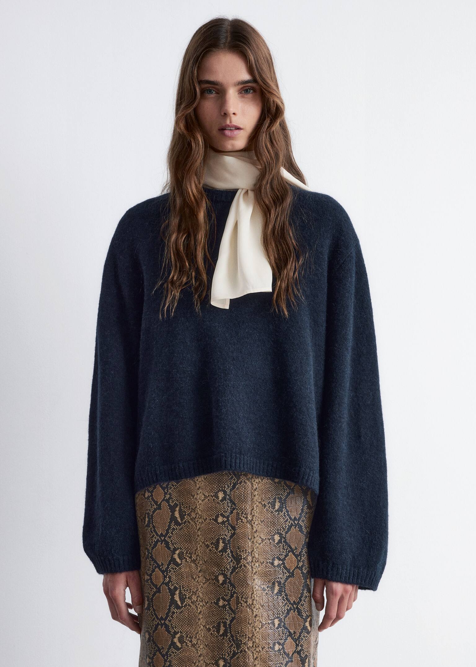 Maglione in misto alpaca - Blu scuro/Giallo/Rosso/Talpa/Rosso scuro/Righe rosa