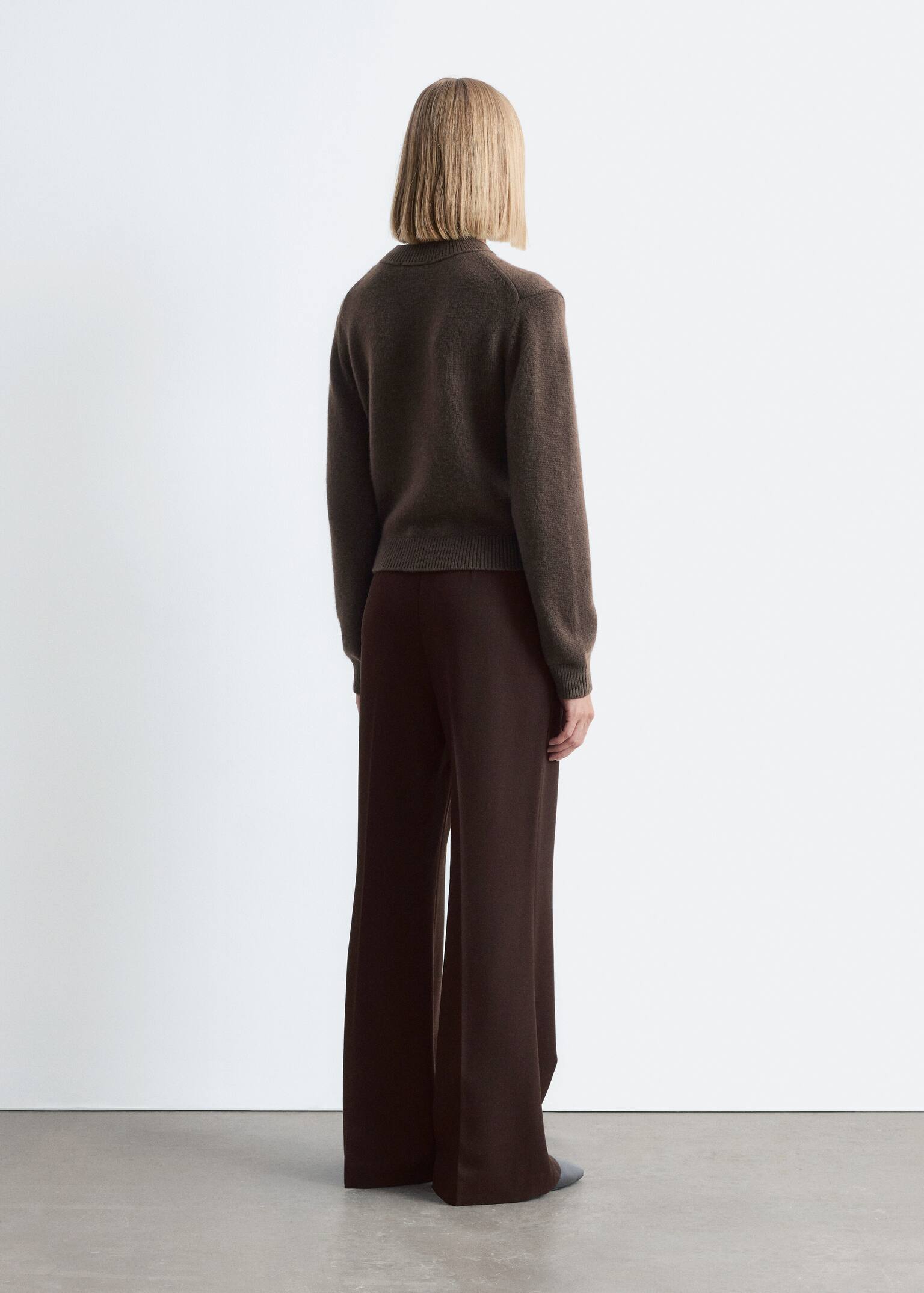 Cashmere-Blend Jumper - Dark Brown/Black/Dark Mole - 6