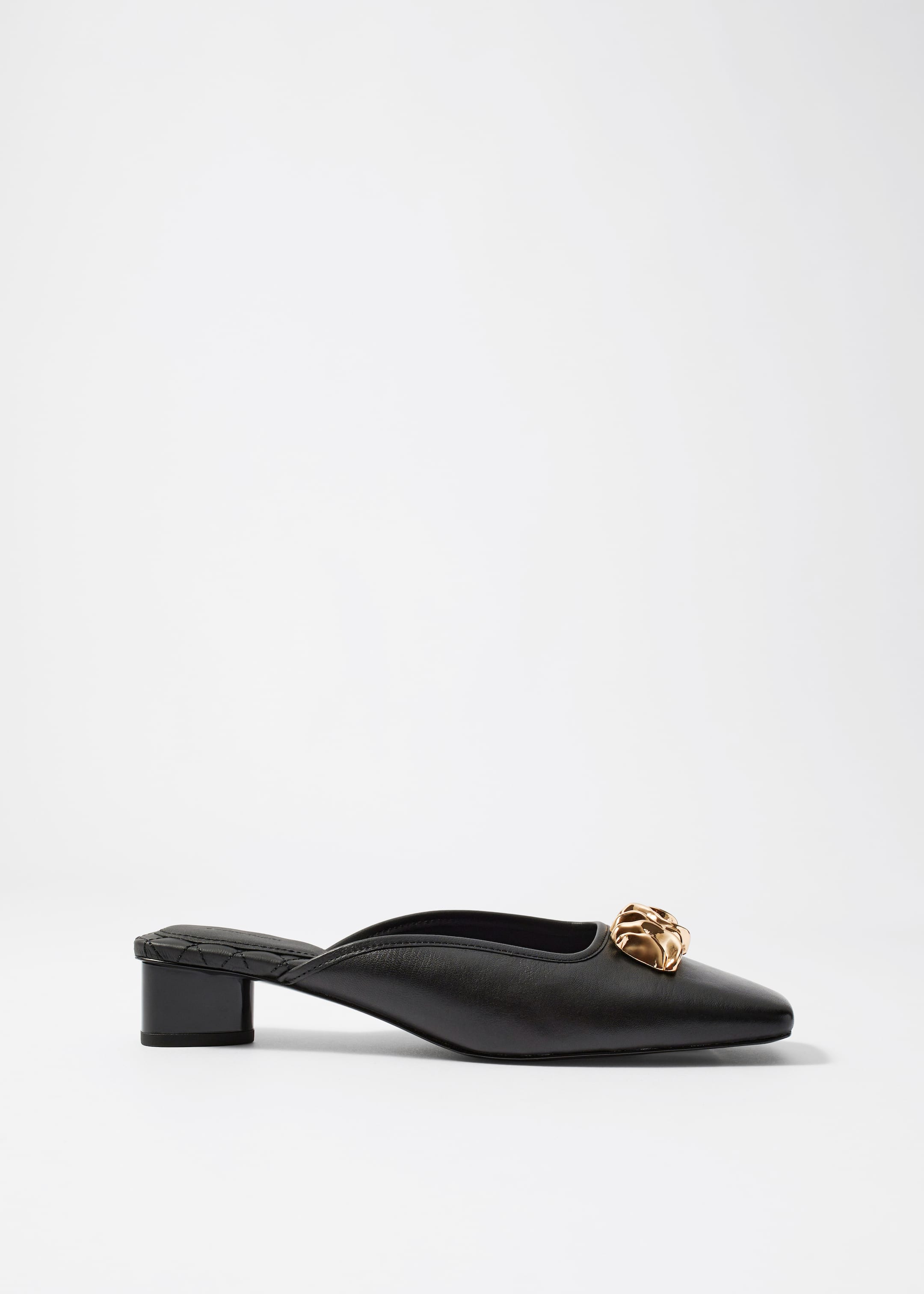 Ingrandisci l'immagine: Embellished Leather Mules - Black - DONNA | H&M CH 1