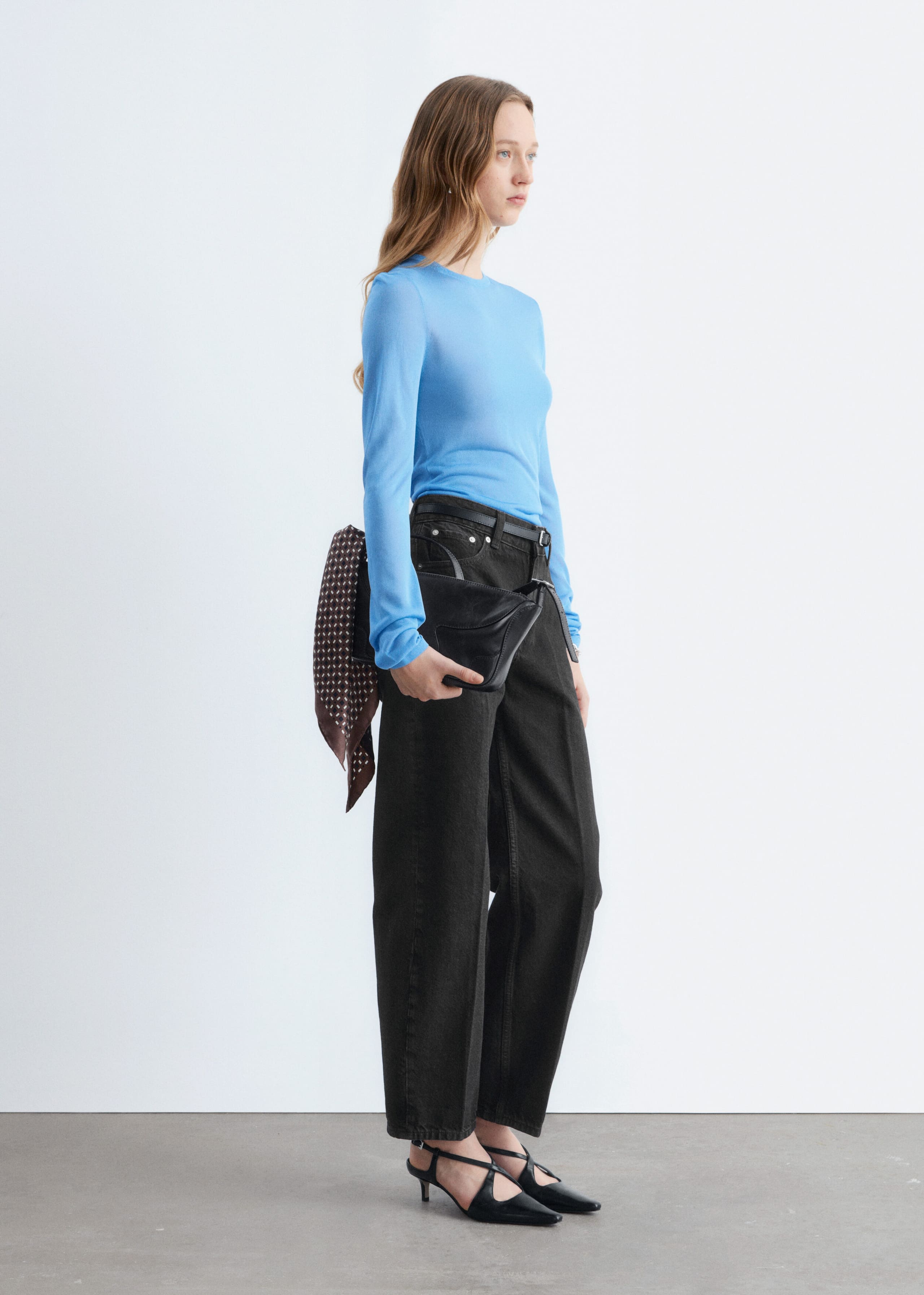 Image of Przezroczysty top z cienkiej dzianiny