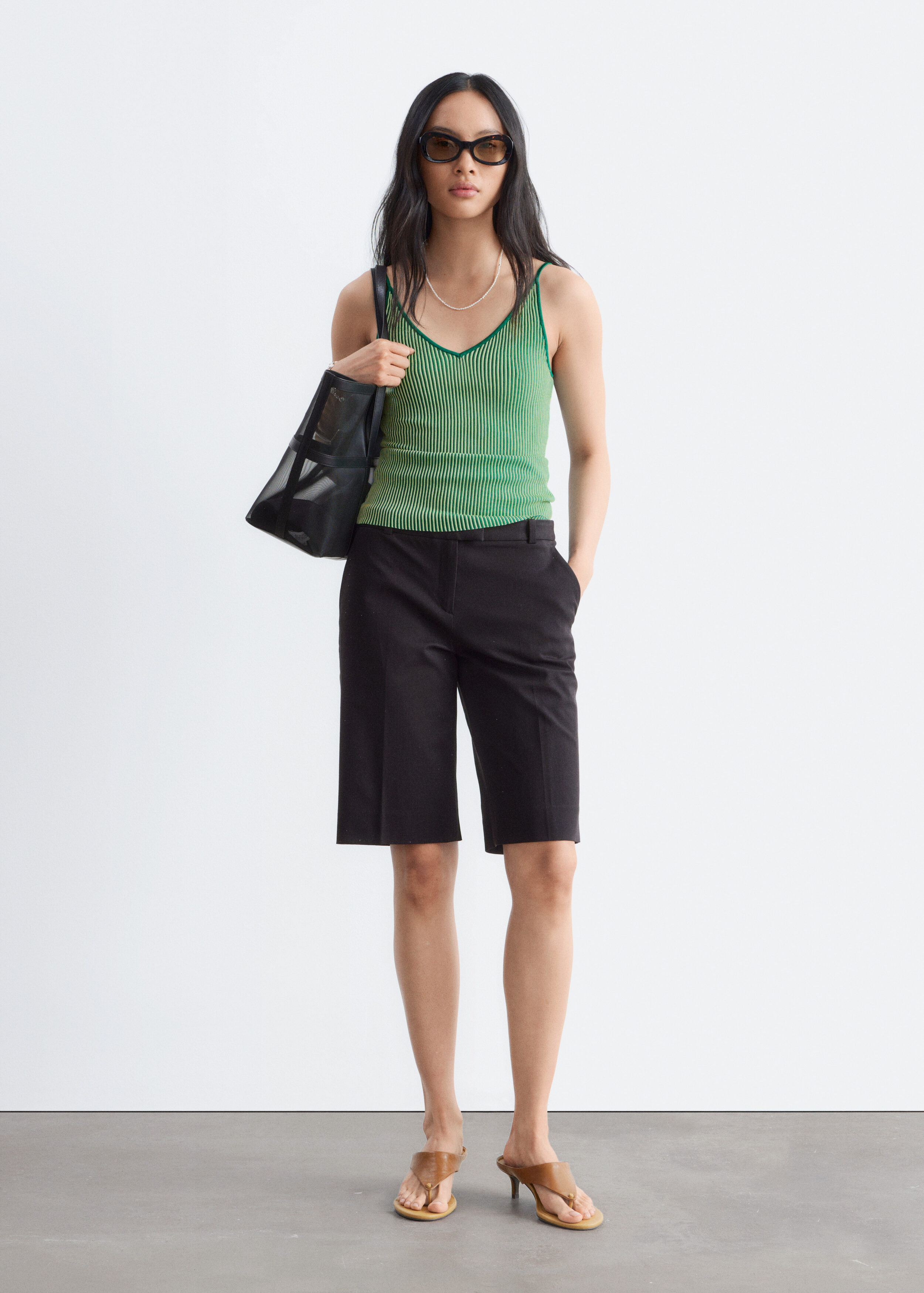 Tailored Knee-Length Shorts