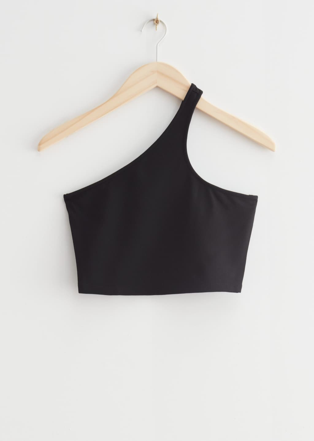 Asymmetric OneShoulder Top - Black - Natura morta