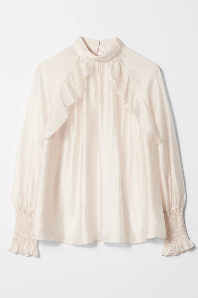 Blouse volantée - Couleur crème - 1