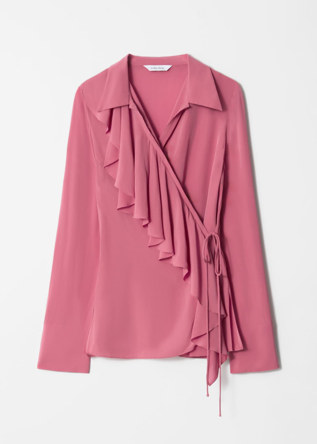 Image of Ruffle Wrap Blouse
