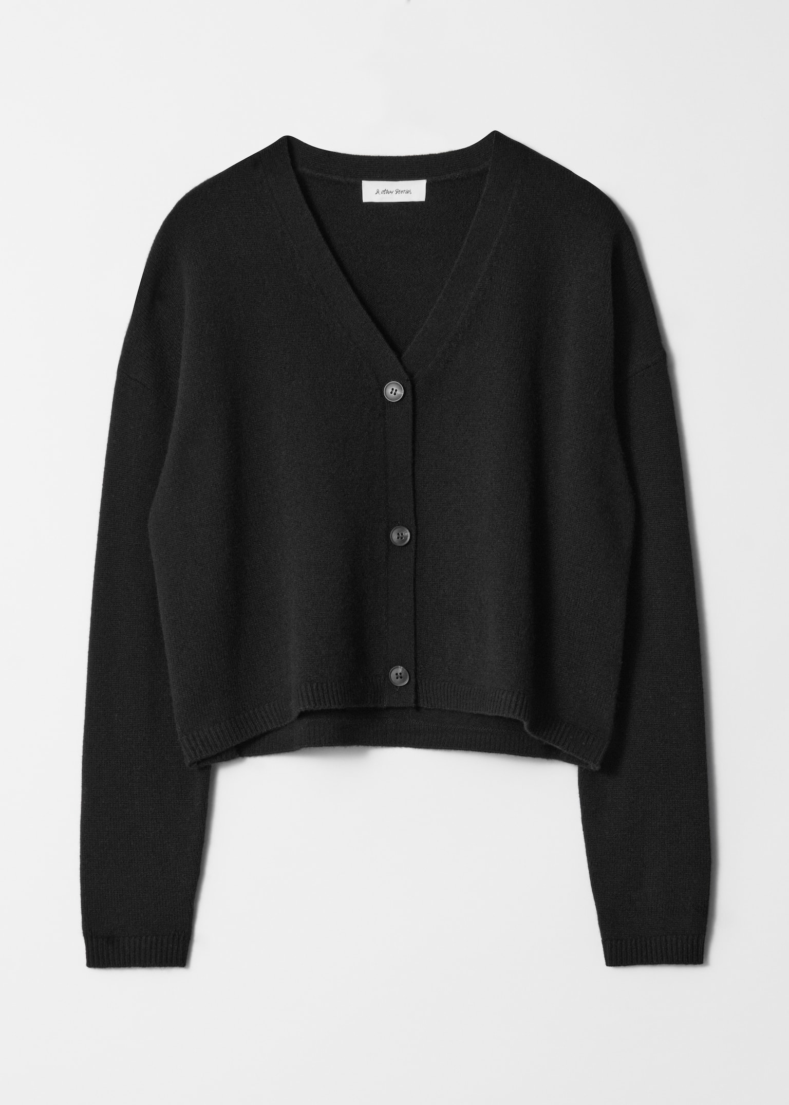 Relaxed Wool Cardigan - Black/Cream