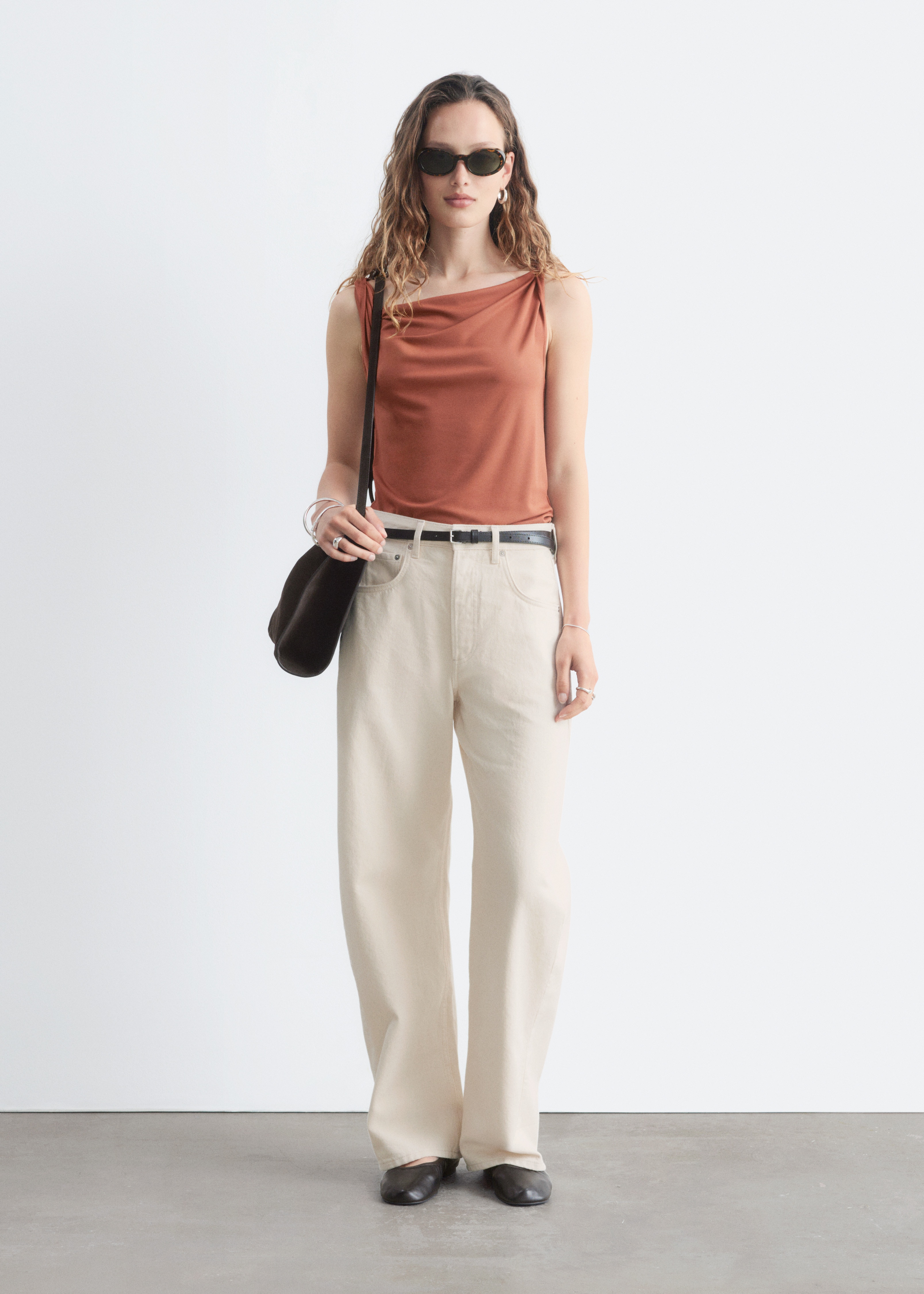 Jeans barrel - Crema/Bianco/Blu medio/Marrone scuro/Marrone ruggine