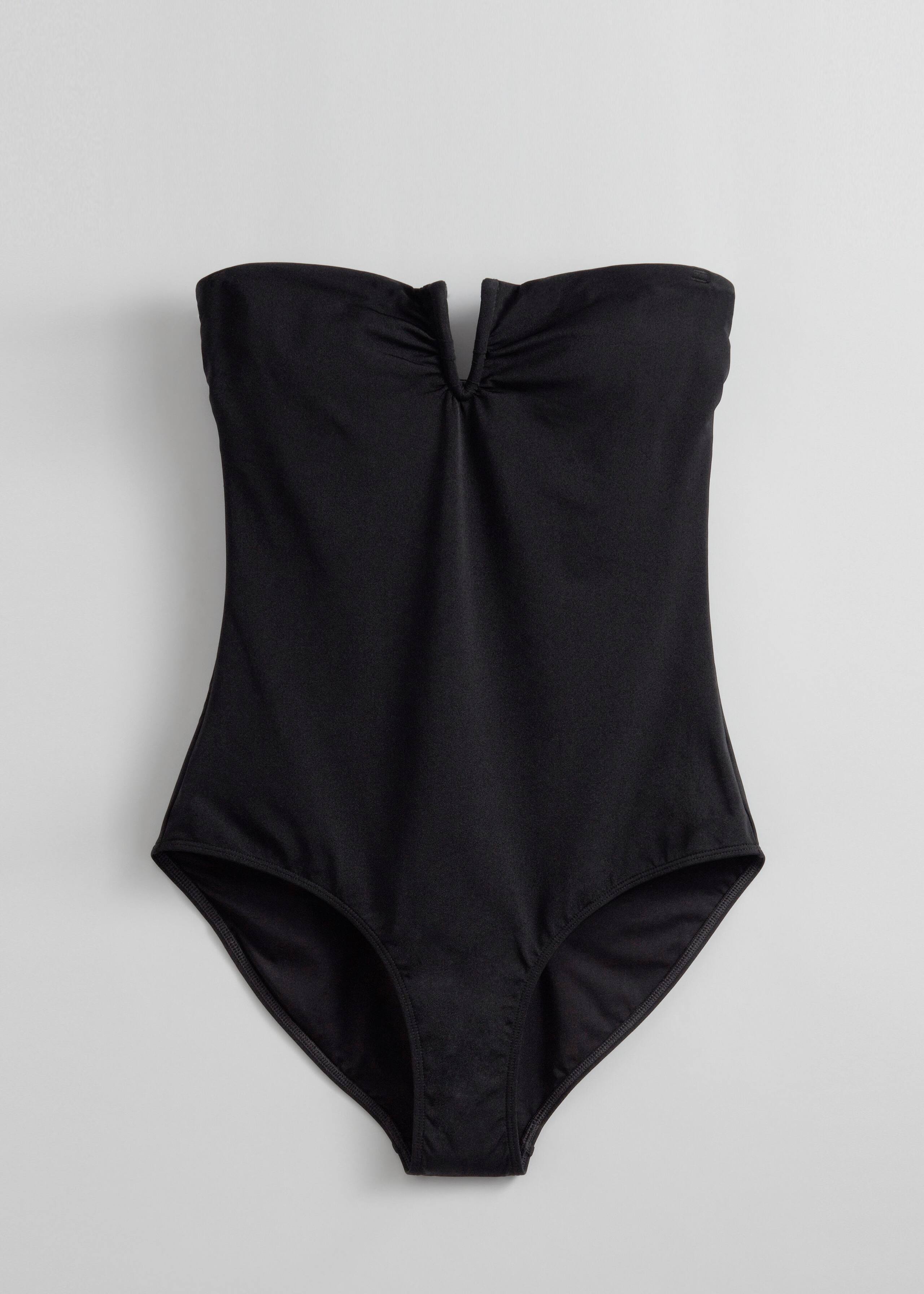 Sweetheart-Neck Swimsuit - Black - Still Life