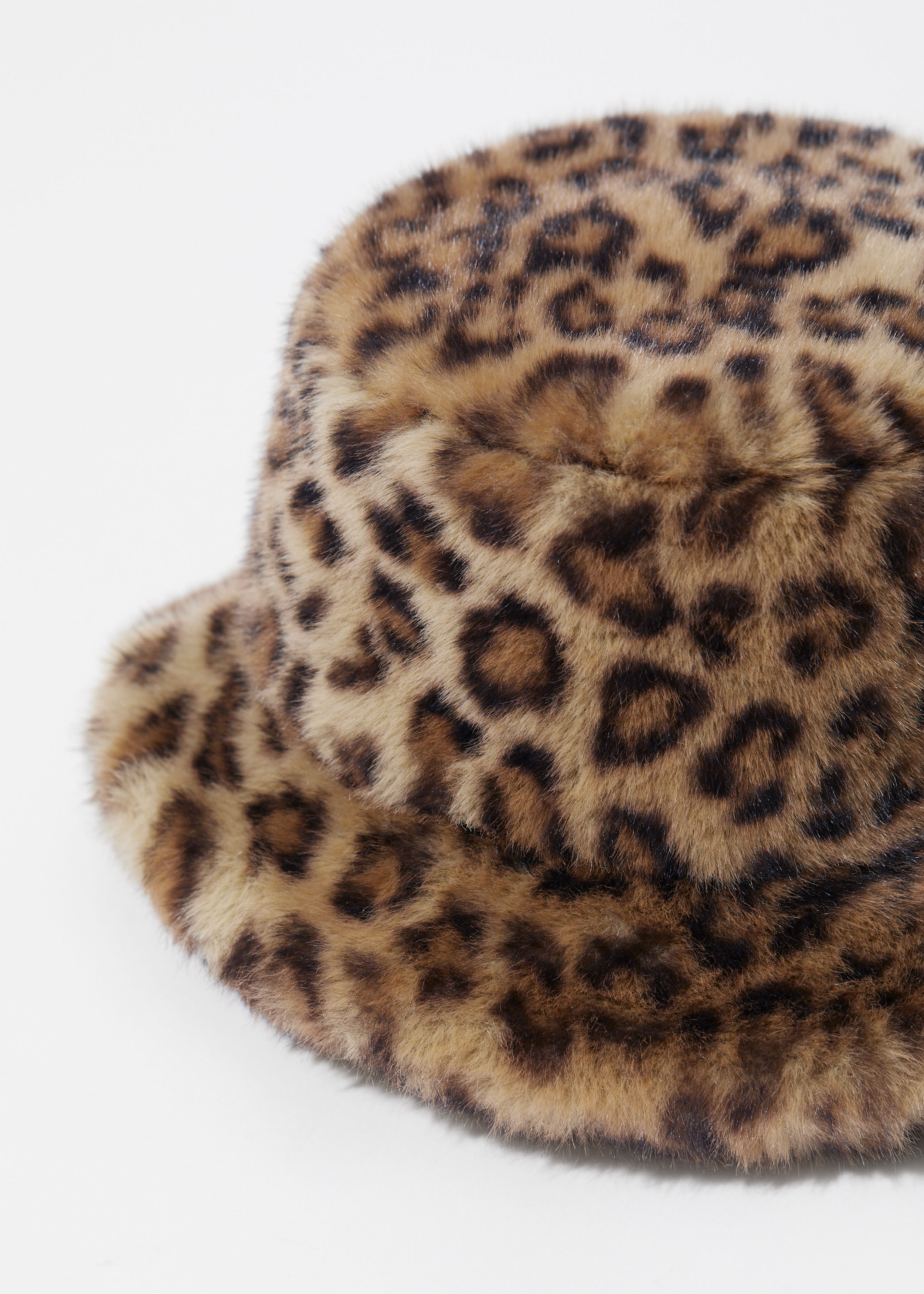 BREATH FAUX LEOPARD FUR CAP BROWN ブレス