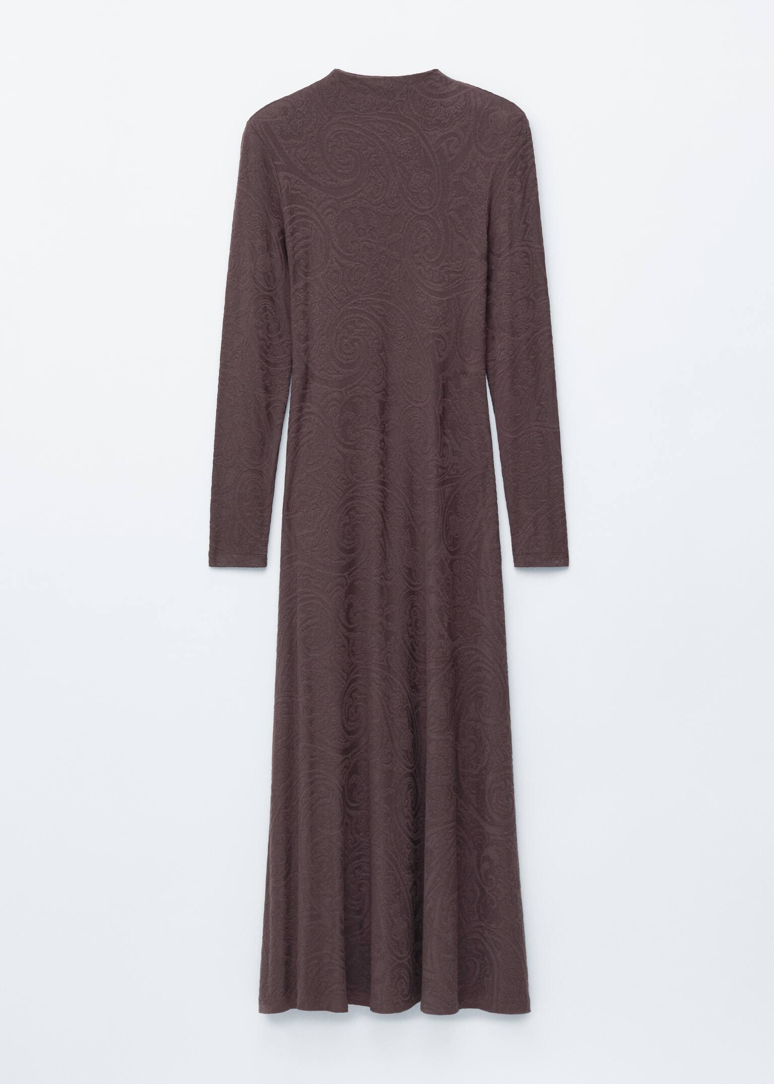 Jacquard Jersey Maxi Dress - Dark Brown Paisley - 2