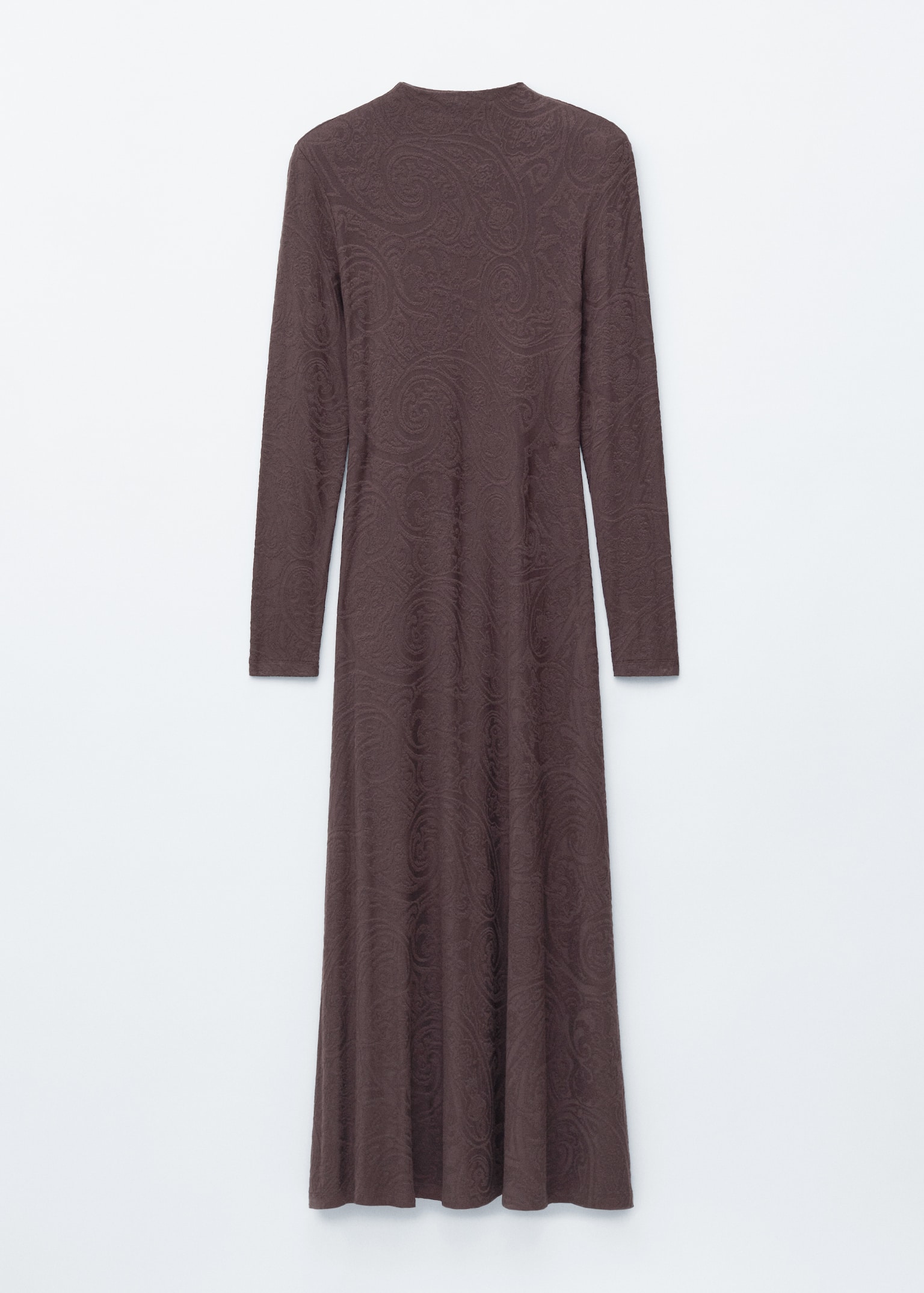 Jacquard Jersey Maxi Dress - Dark Brown Paisley - 2