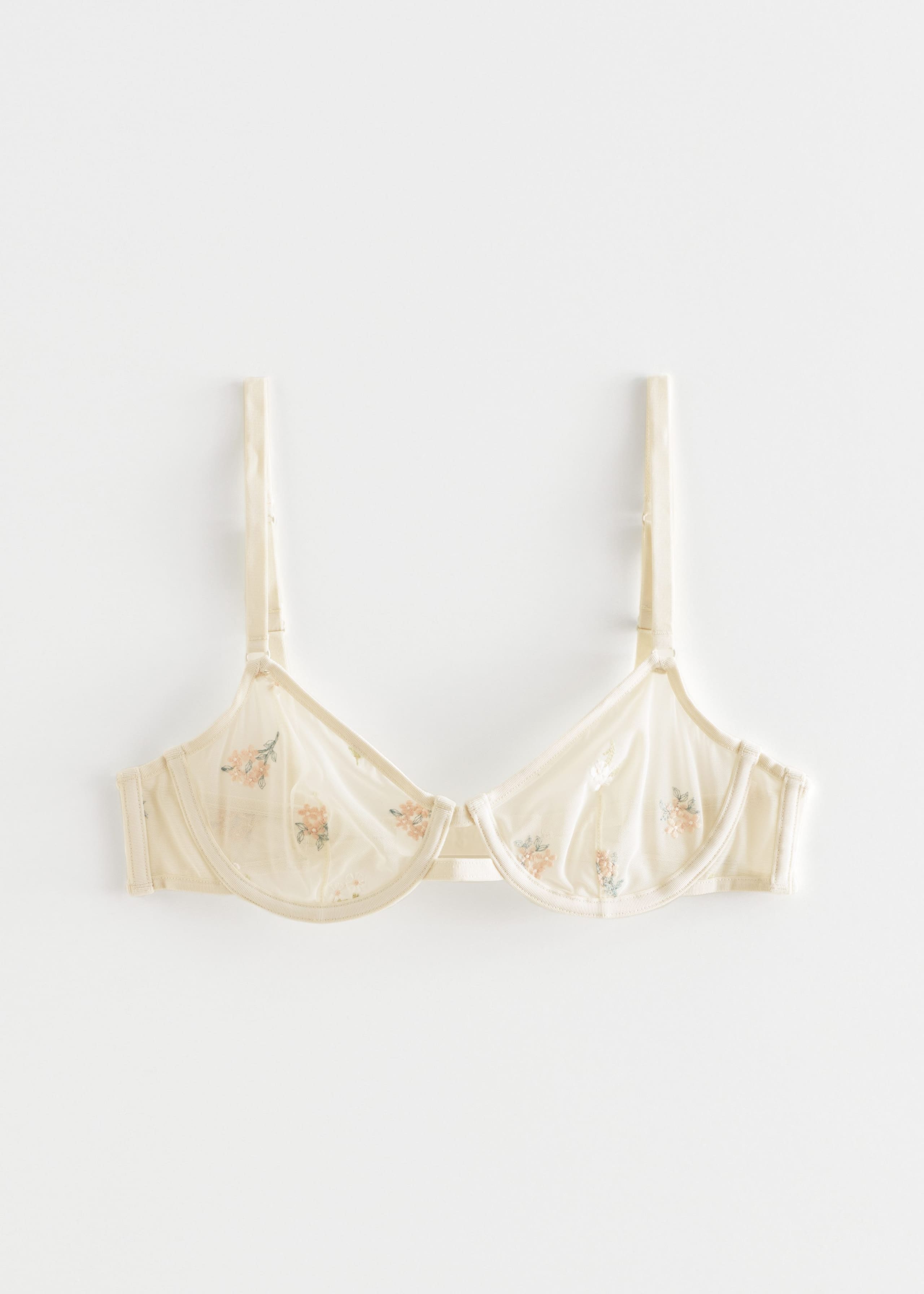 Soutien-gorge à armatures avec fleurs brodées - Blanc - Still Life