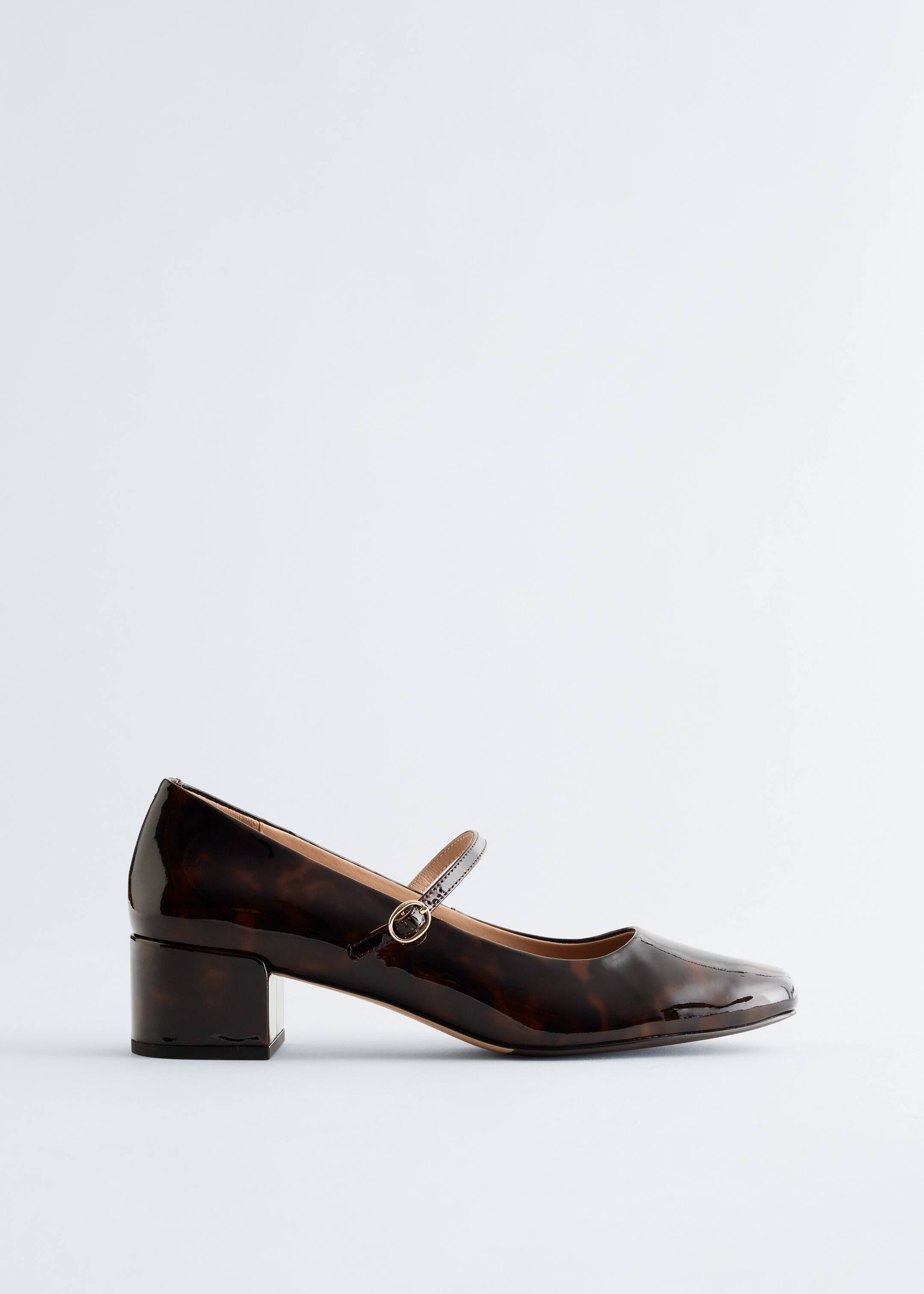 Agrandir l'image: Escarpins style babies en cuir - Écaille de tortue brun foncé - FEMME | H&M CH 3