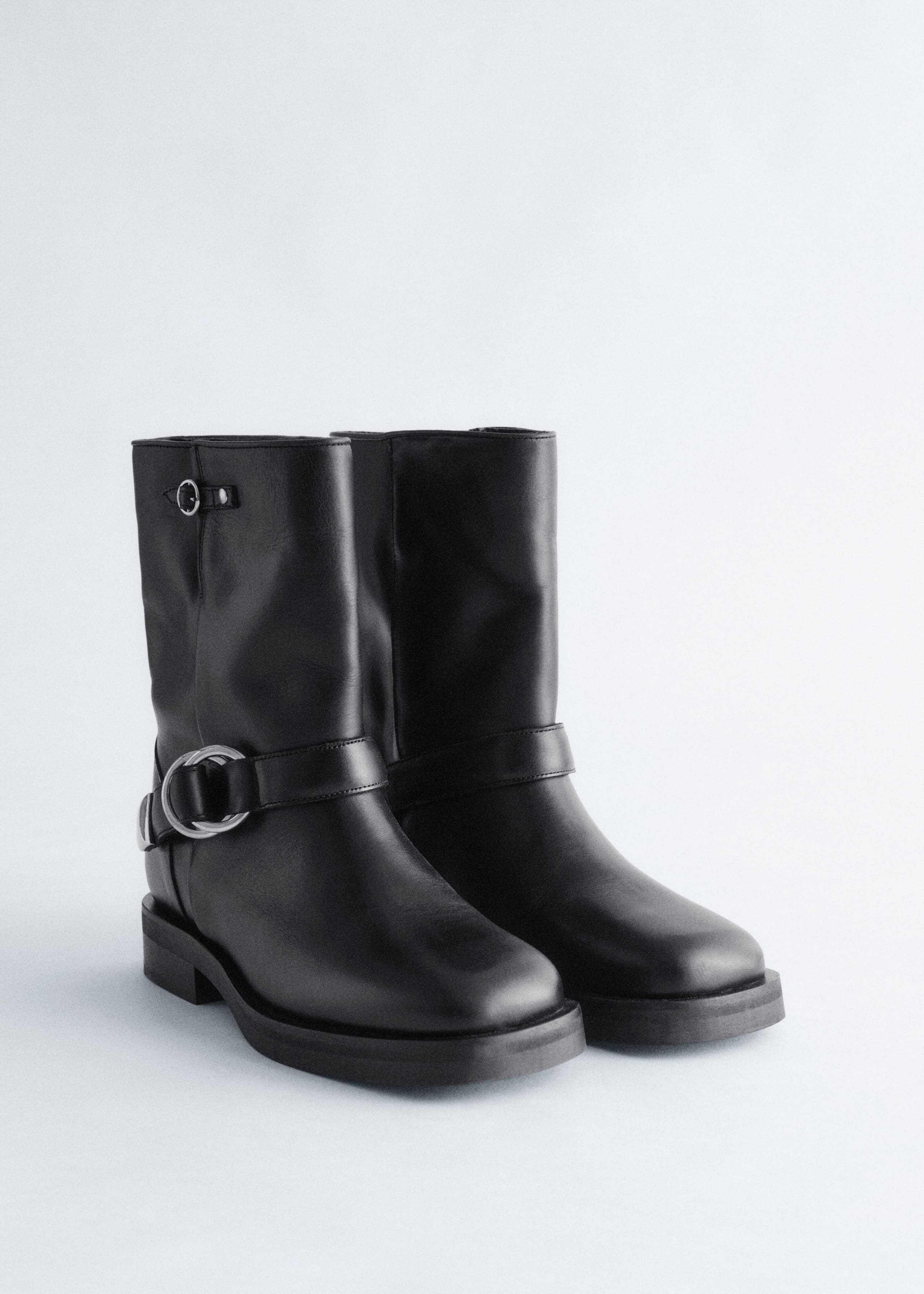 Image of Leather Biker Boots