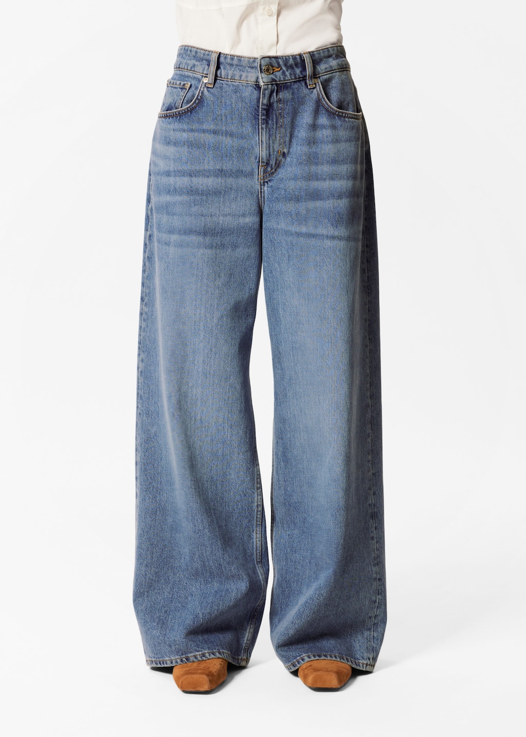 Image of Relaxed Wide-Leg Jeans