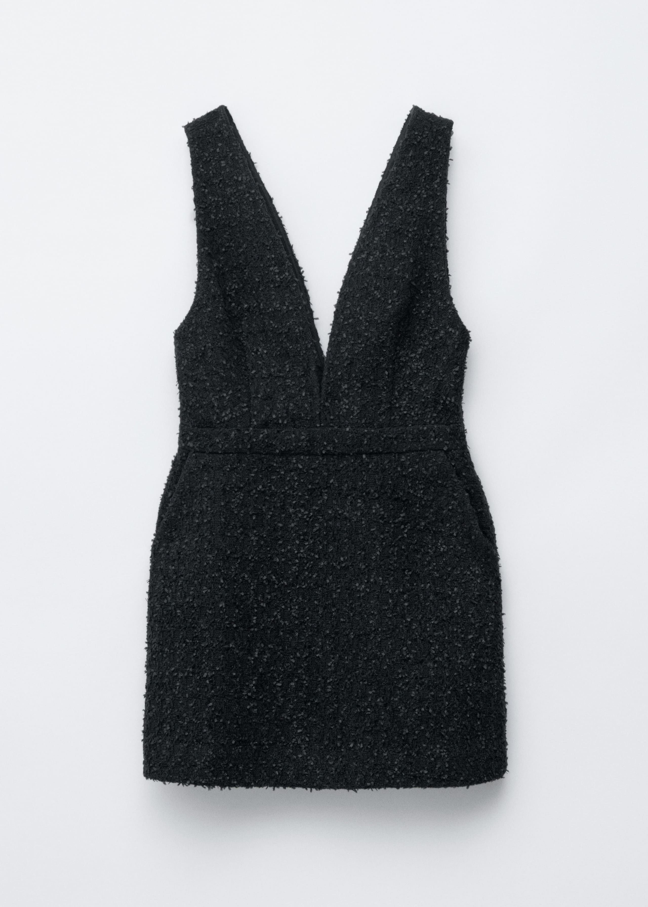 Image of Textured V-Neck Mini Dress