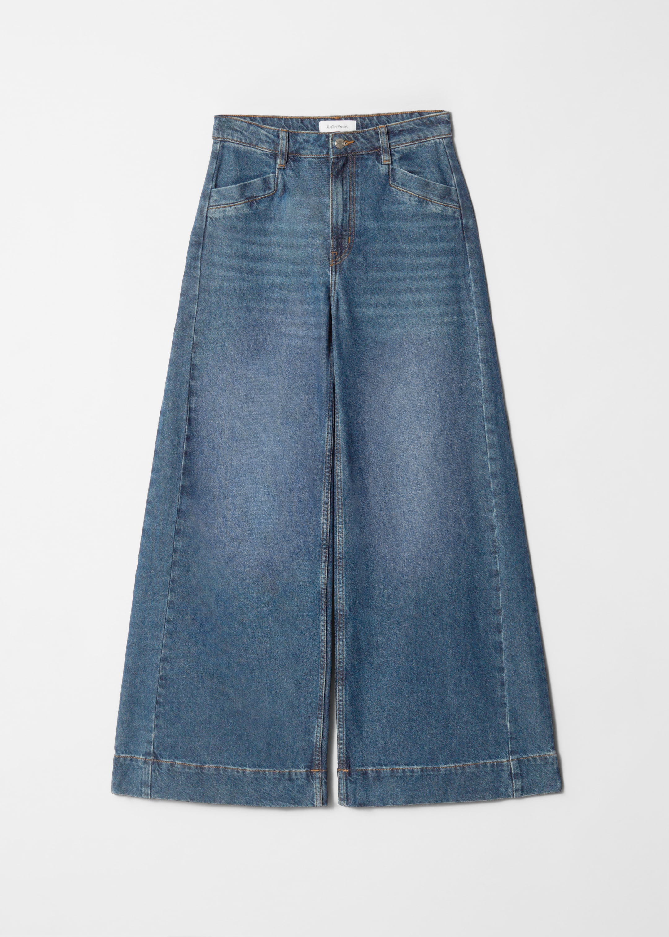 Grösseres Bild ansehen: Jeans mit weitem, langem Bein - Mittelblau - DAMEN | H&M CH 1