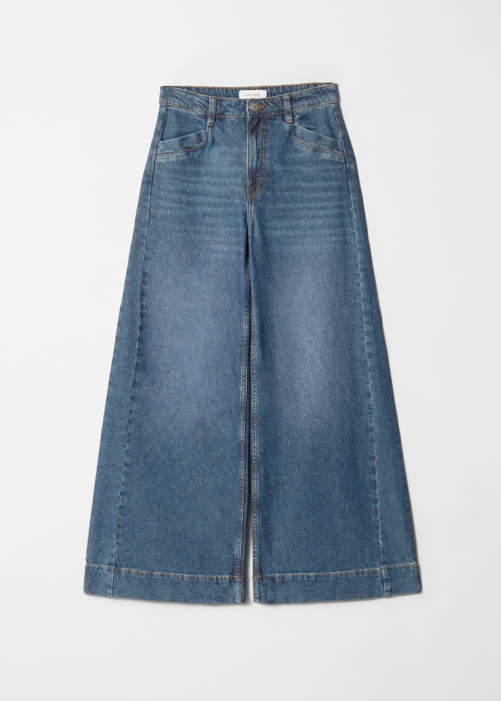 Image of Long Wide-Leg Jeans